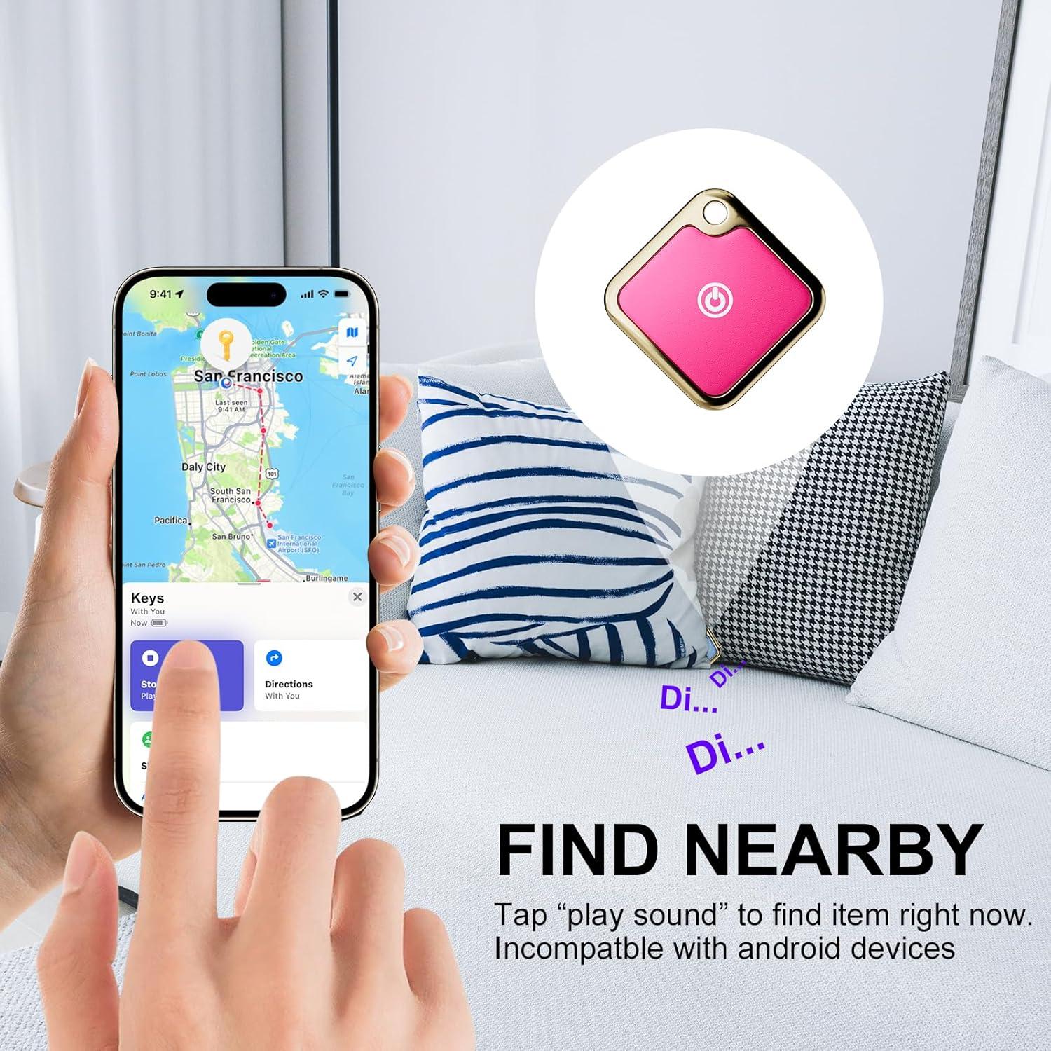 Rastreador GPS SMARTLB para Mascotas y Objetos - Rojo Rosa