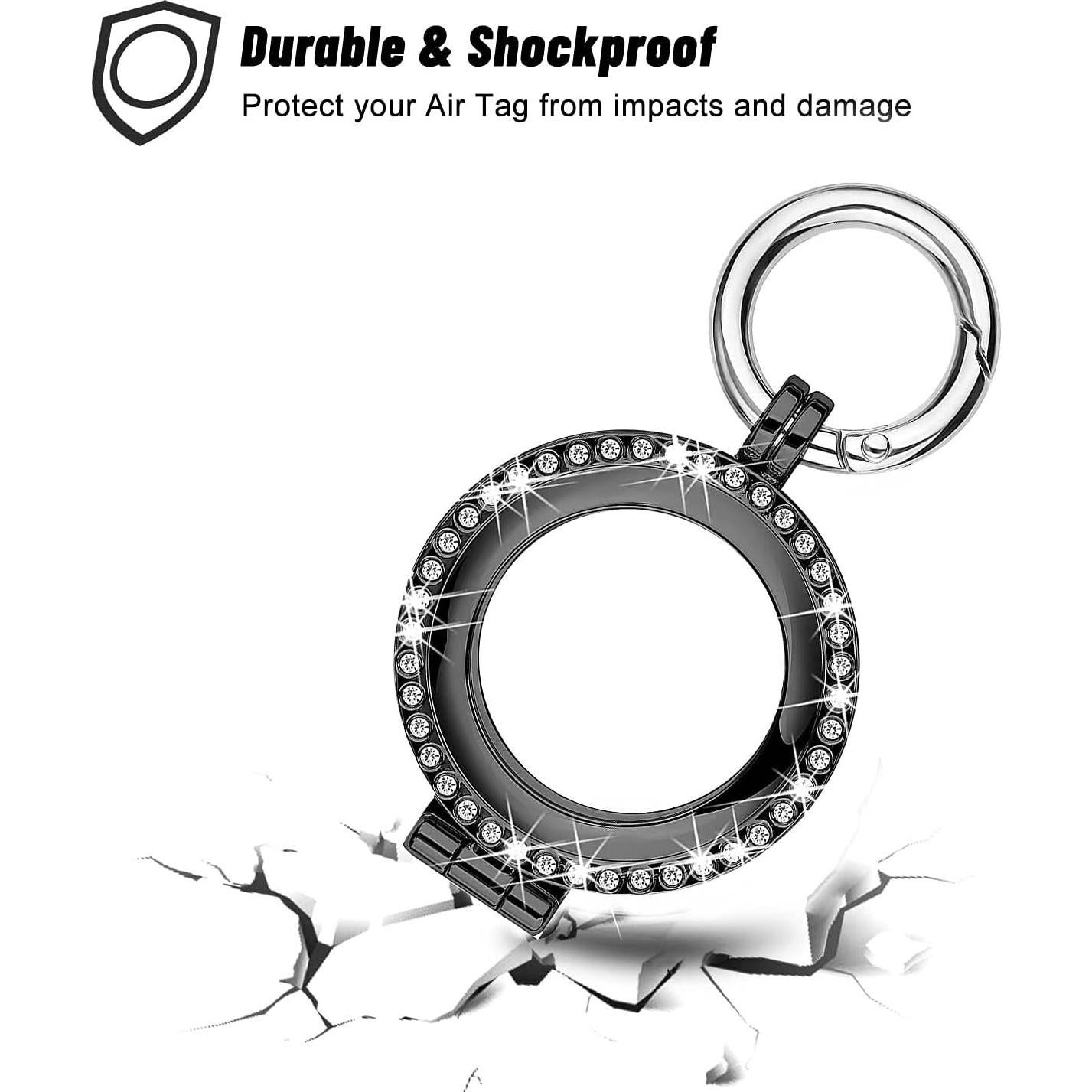 Funda Protectora de Metal para AirTag MIDUODO con Brillantes