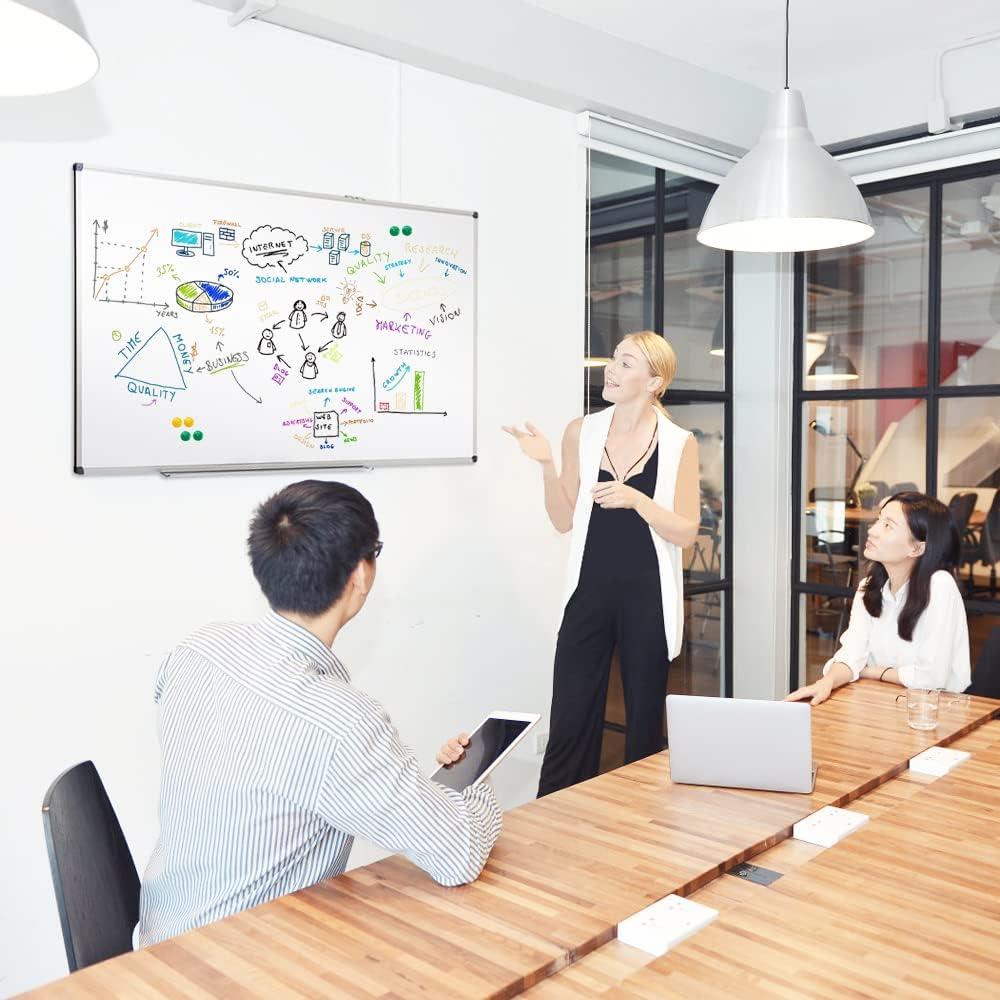 Pizarra Magnética Borrado Seco XIWODE 81x111 cm Aluminio