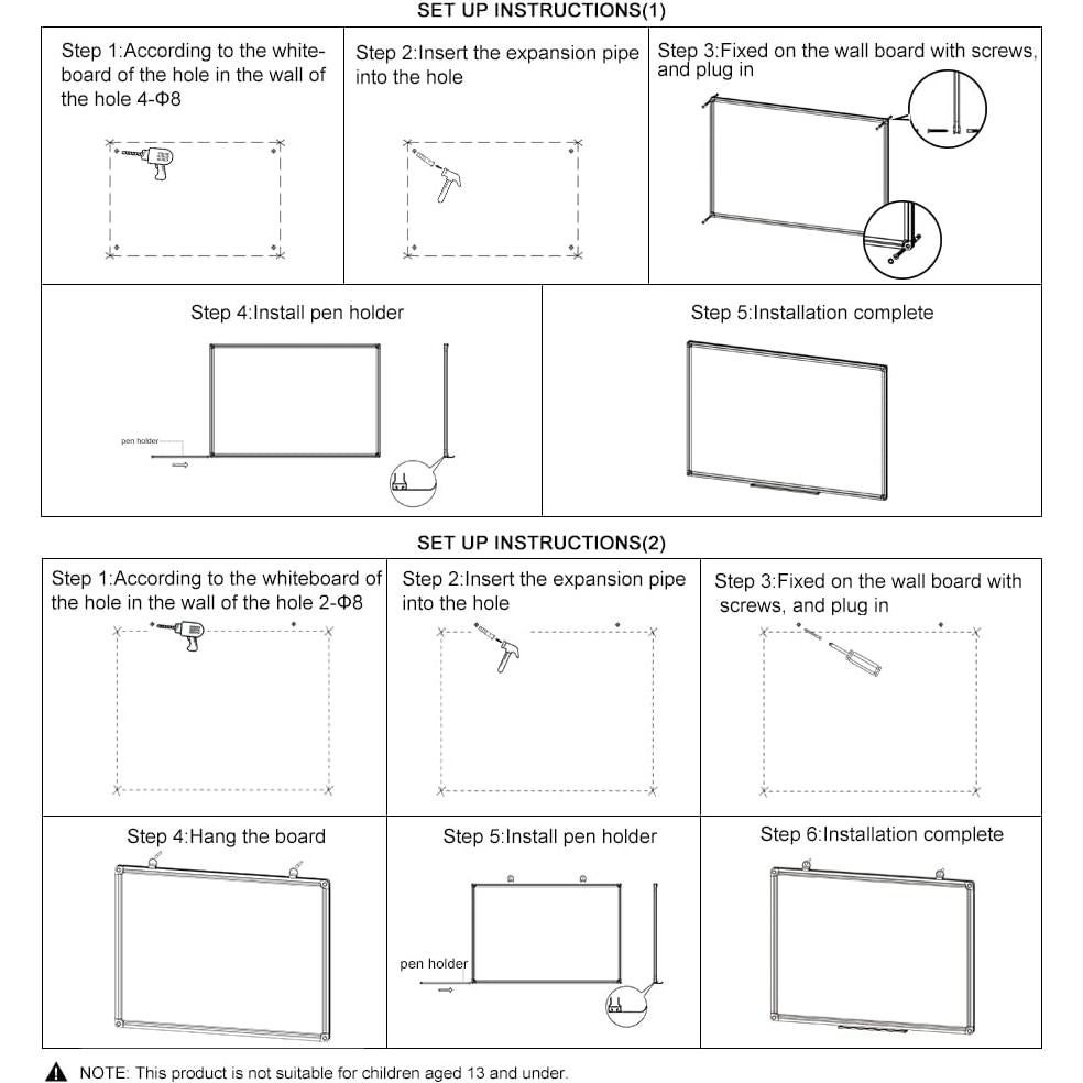 Pizarra Magnética Borrado Seco XIWODE 81x111 cm Aluminio