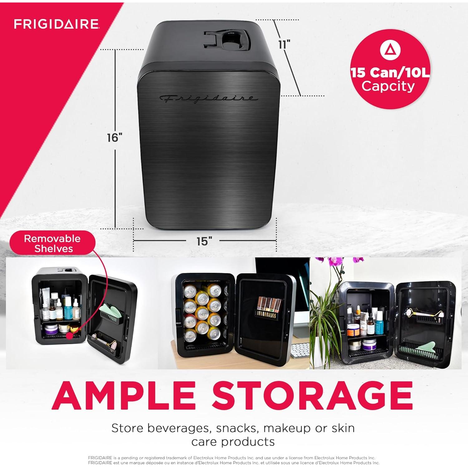 Mini Refrigerador Portátil Frigidaire 10L Acero Inoxidable