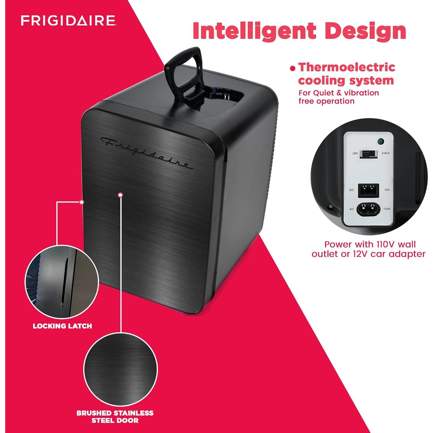 Mini Refrigerador Portátil Frigidaire 10L Acero Inoxidable