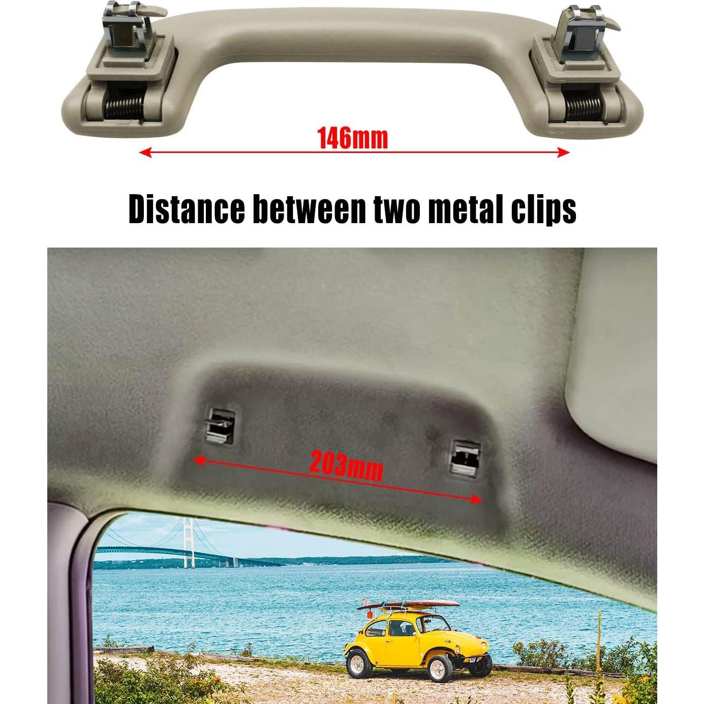 Mango de Tirón de Techo PNYZIK Beige Gris para Toyota