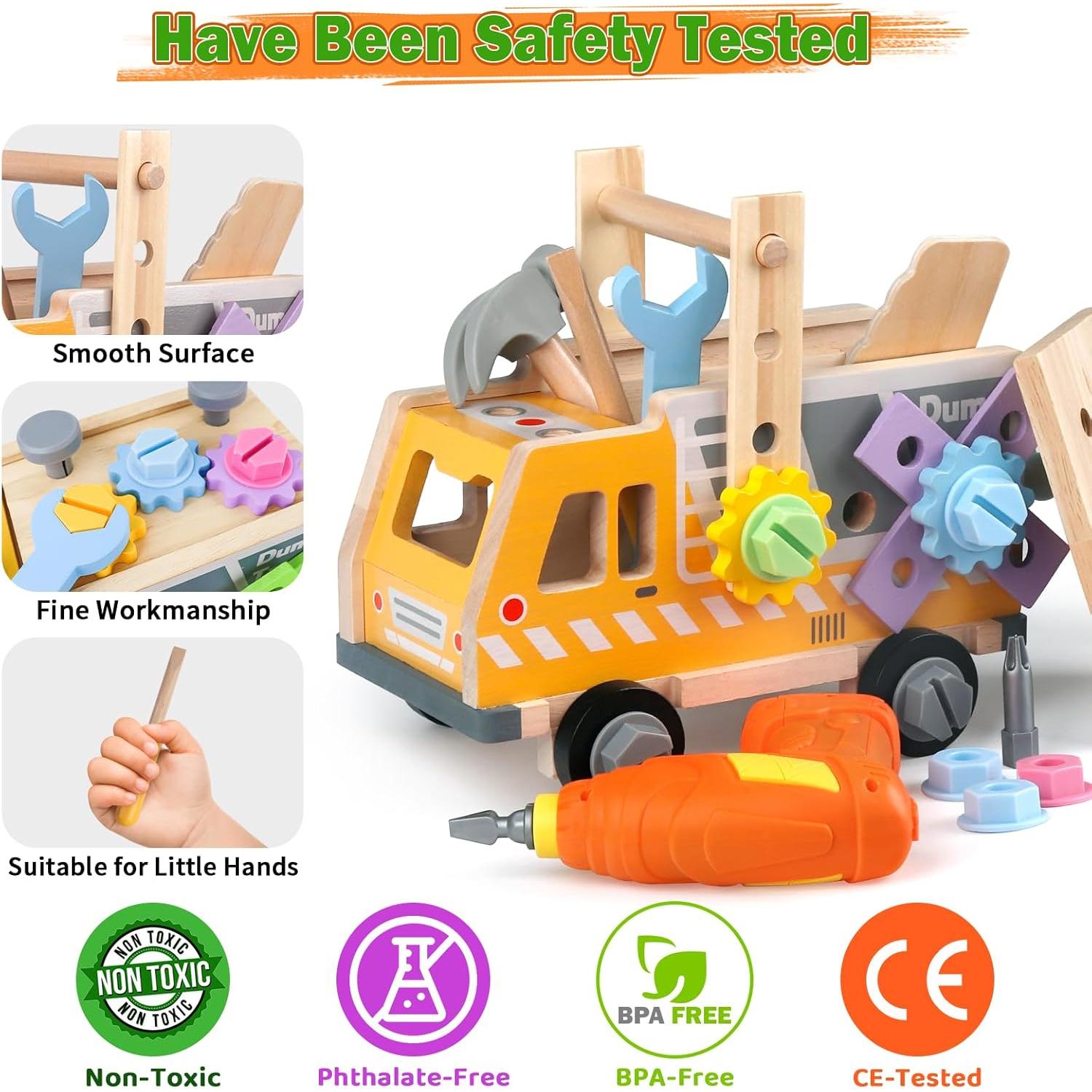 Conjunto de Herramientas de Madera Aliex 38 Piezas para Niños