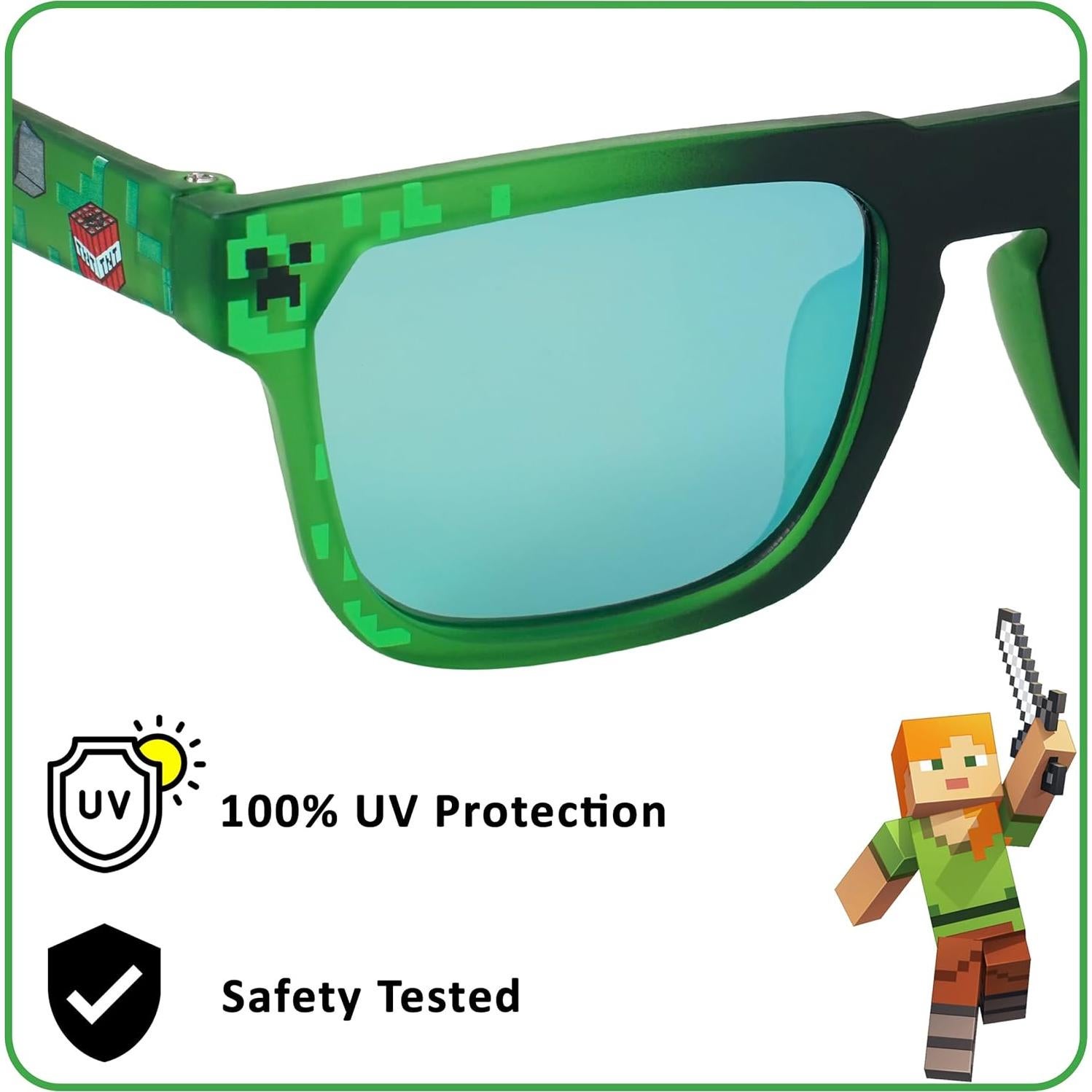 Gafas de sol ARKAID Minecraft para niños UV400 Talla Única