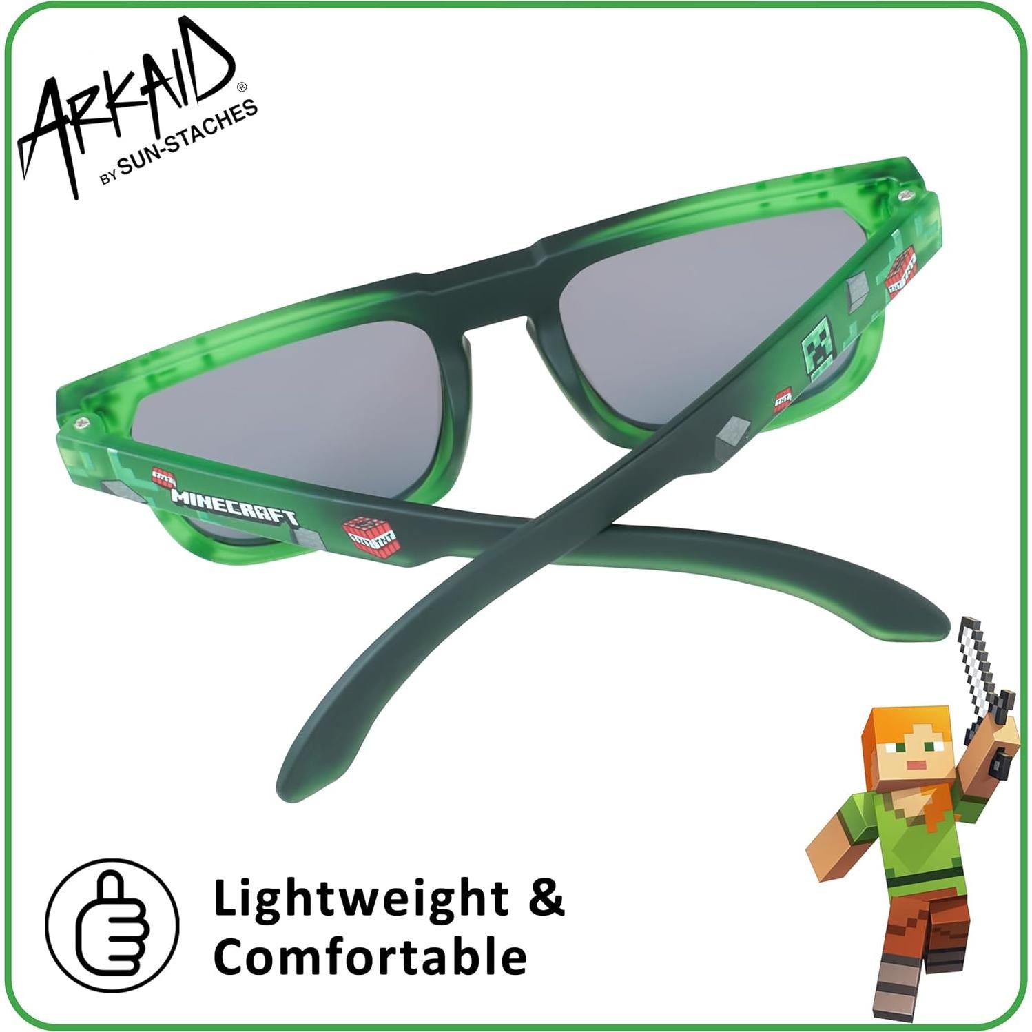 Gafas de sol ARKAID Minecraft para niños UV400 Talla Única