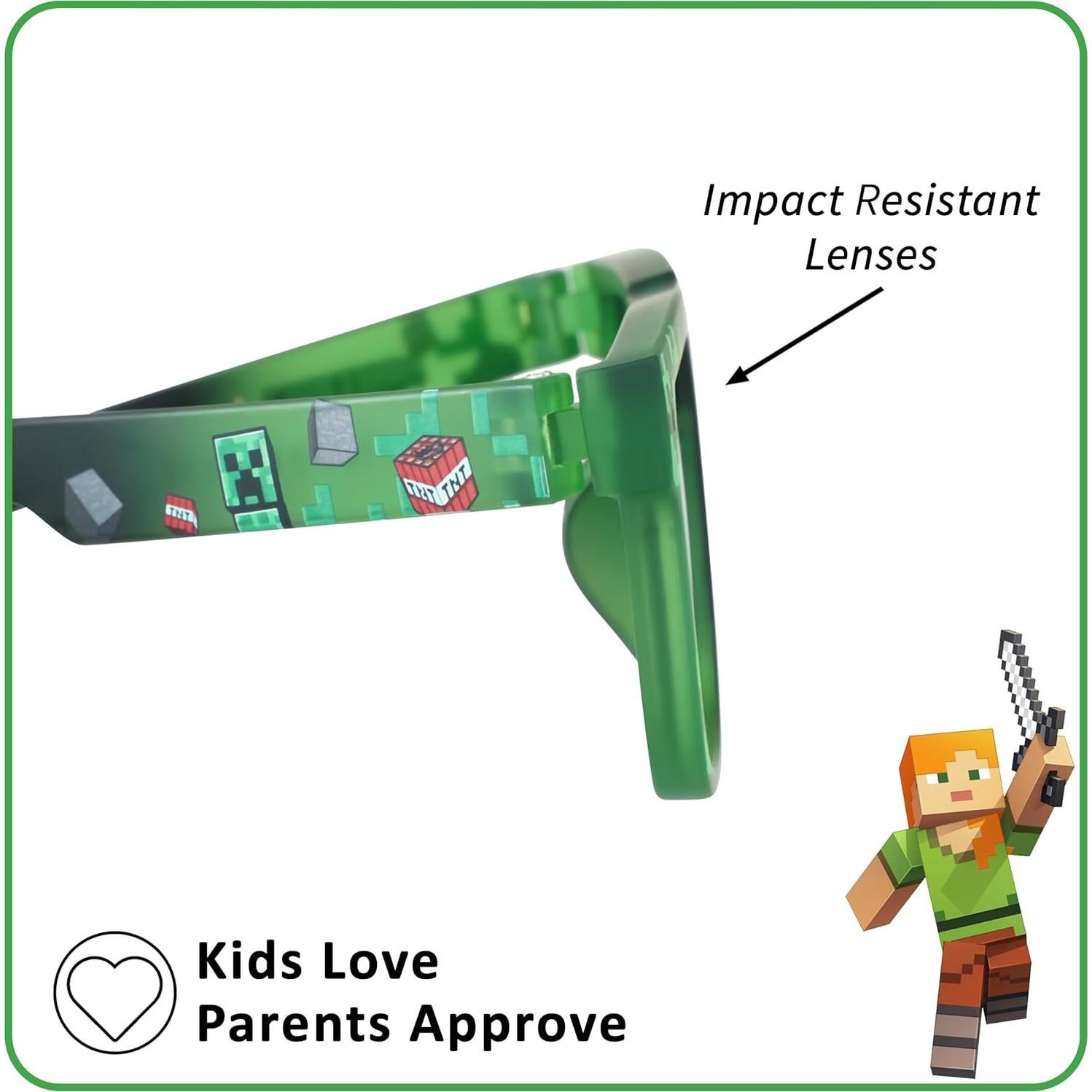 Gafas de sol ARKAID Minecraft para niños UV400 Talla Única