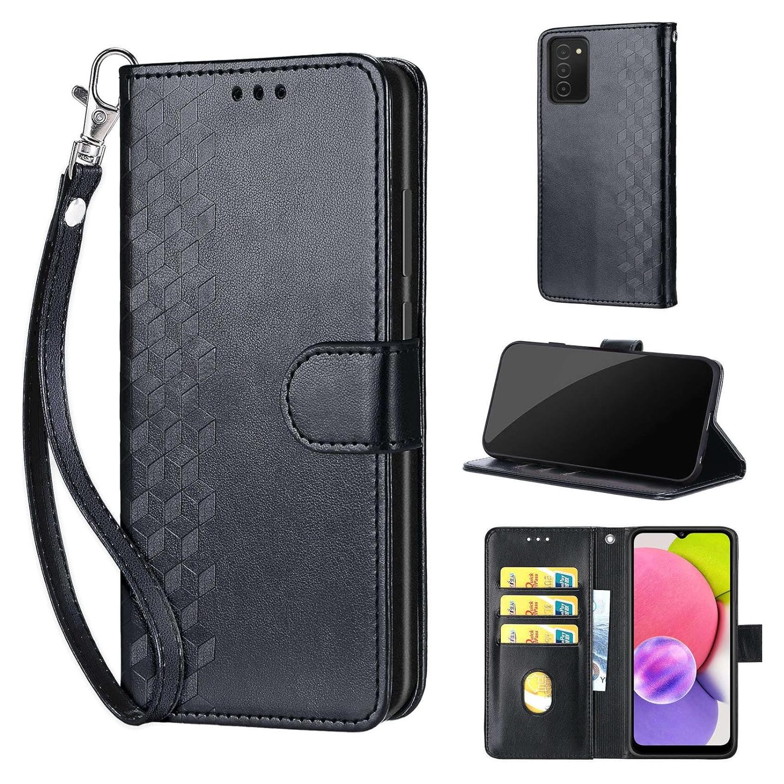 Funda Cartera KENHONER para Samsung Galaxy A03s - Cuero PU, Soporte y Tarjetas