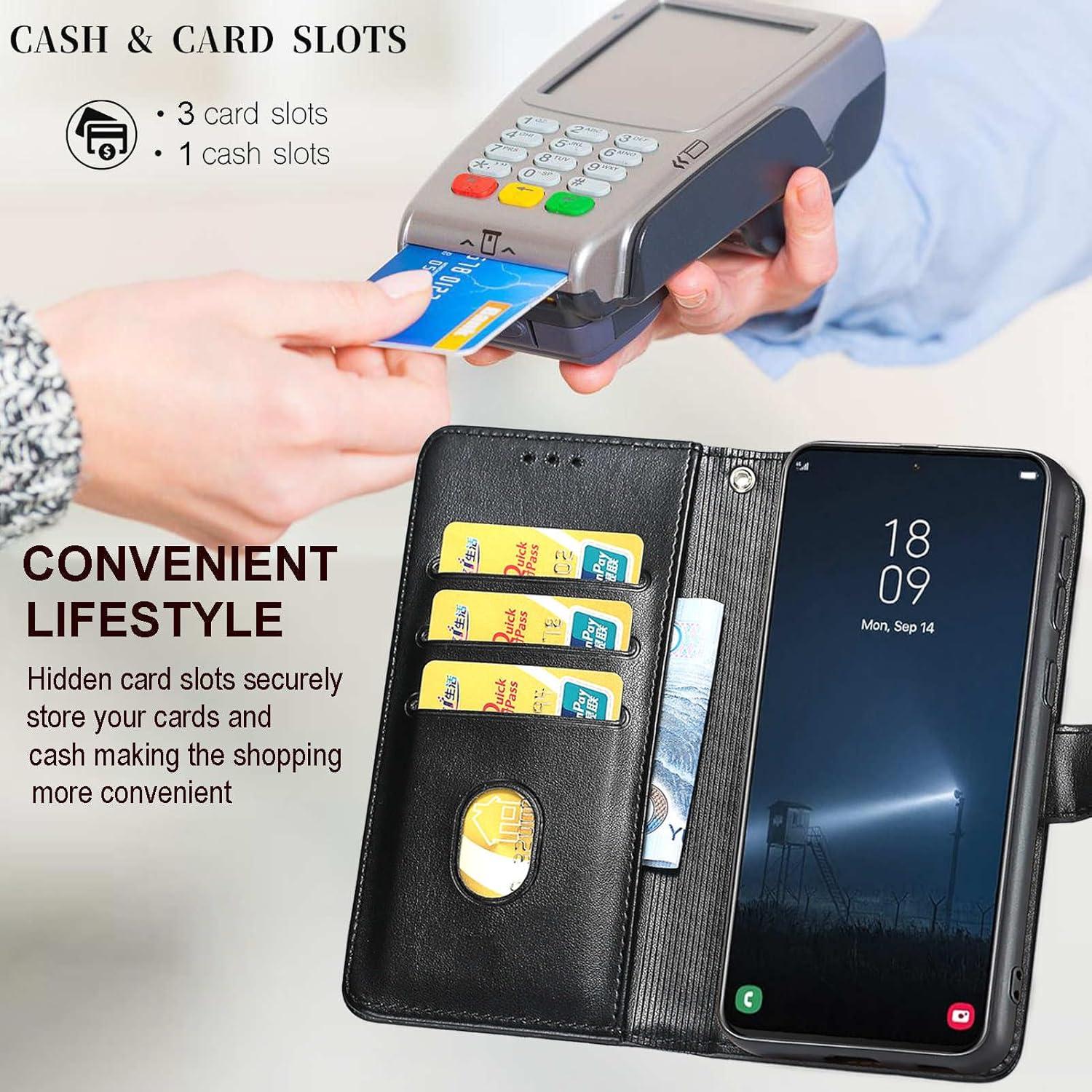 Funda Cartera KENHONER para Samsung Galaxy A03s - Cuero PU, Soporte y Tarjetas