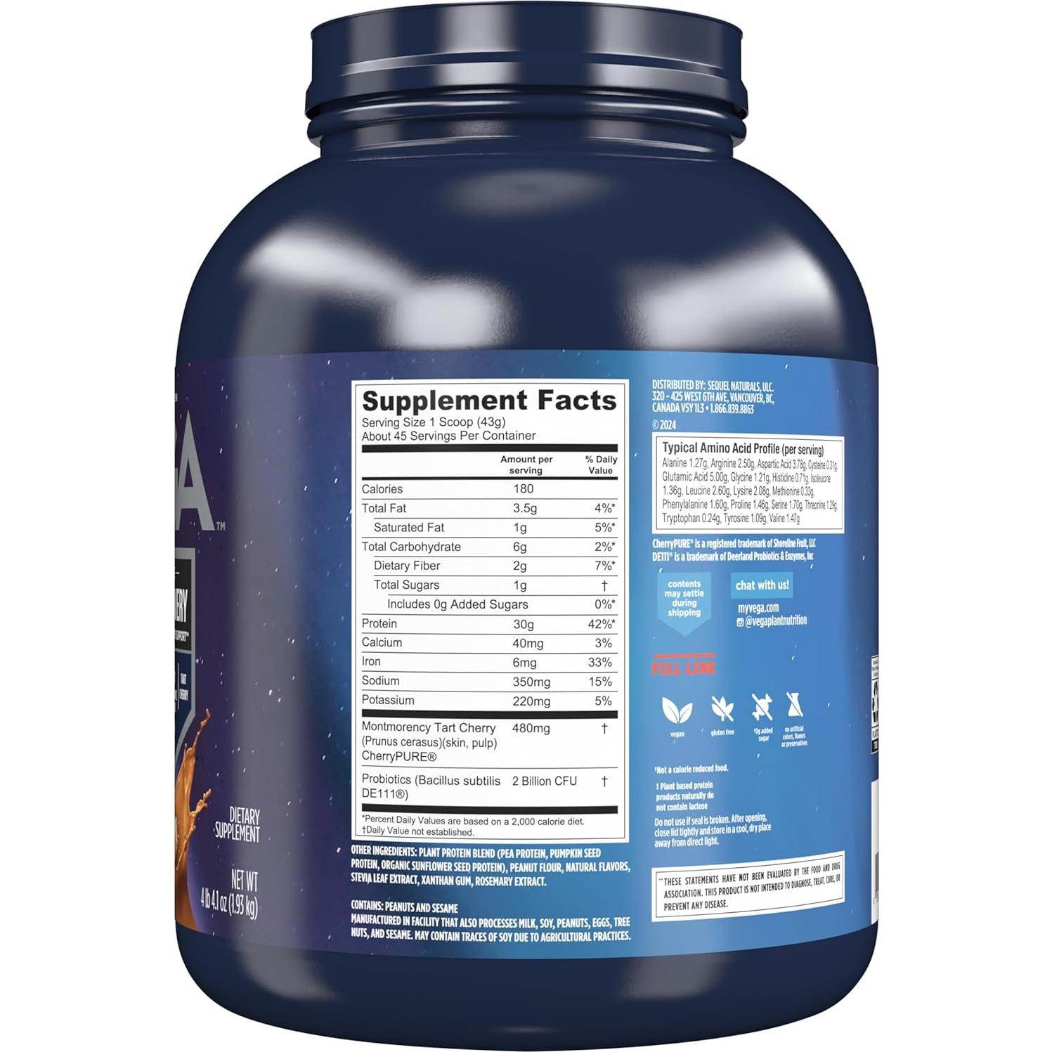 Proteína Vegana Vega Sport Mantequilla de Maní 1.9kg