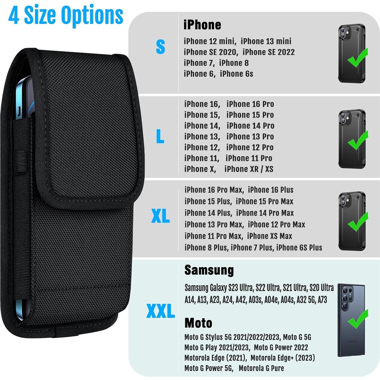 Funda para Teléfono ykooe Nylon Compatible iPhone y Samsung L
