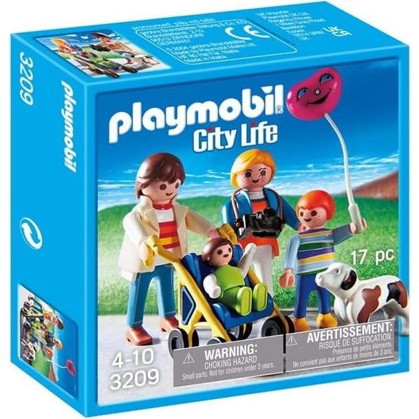 Playmobil 70558 Large Amusement Park & P-3209 Family Walk with Buggy