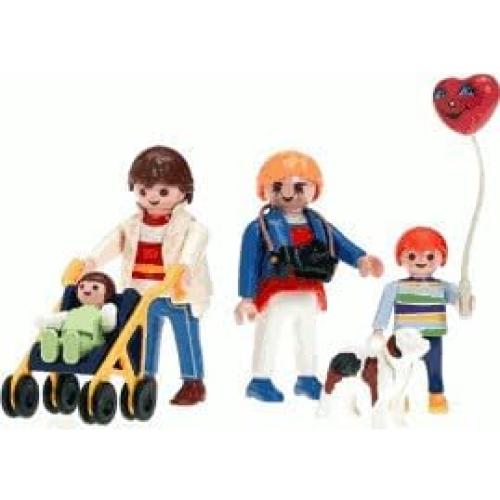 Playmobil 70558 Large Amusement Park & P-3209 Family Walk with Buggy
