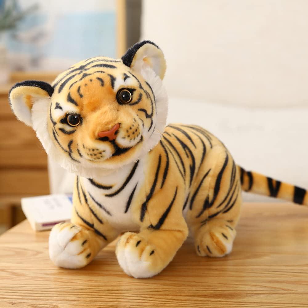 GUDVES Juguete de Peluche Tigre Blanco 19.8 cm Suave y Realista