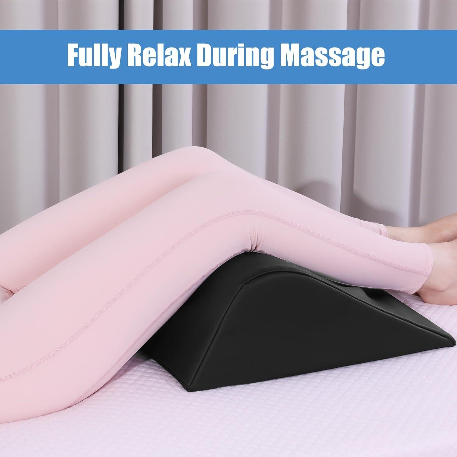 Almohada Cuña HOMBYS para Piernas y Rodillas - Espuma PU Negra