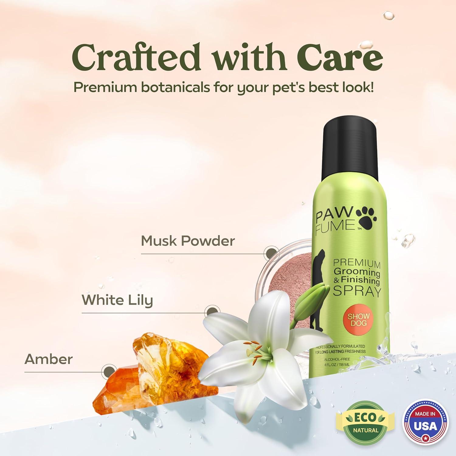 Spray Acicalamiento Pawfume 118ml - Perro de Exhibición Hipoalergénico