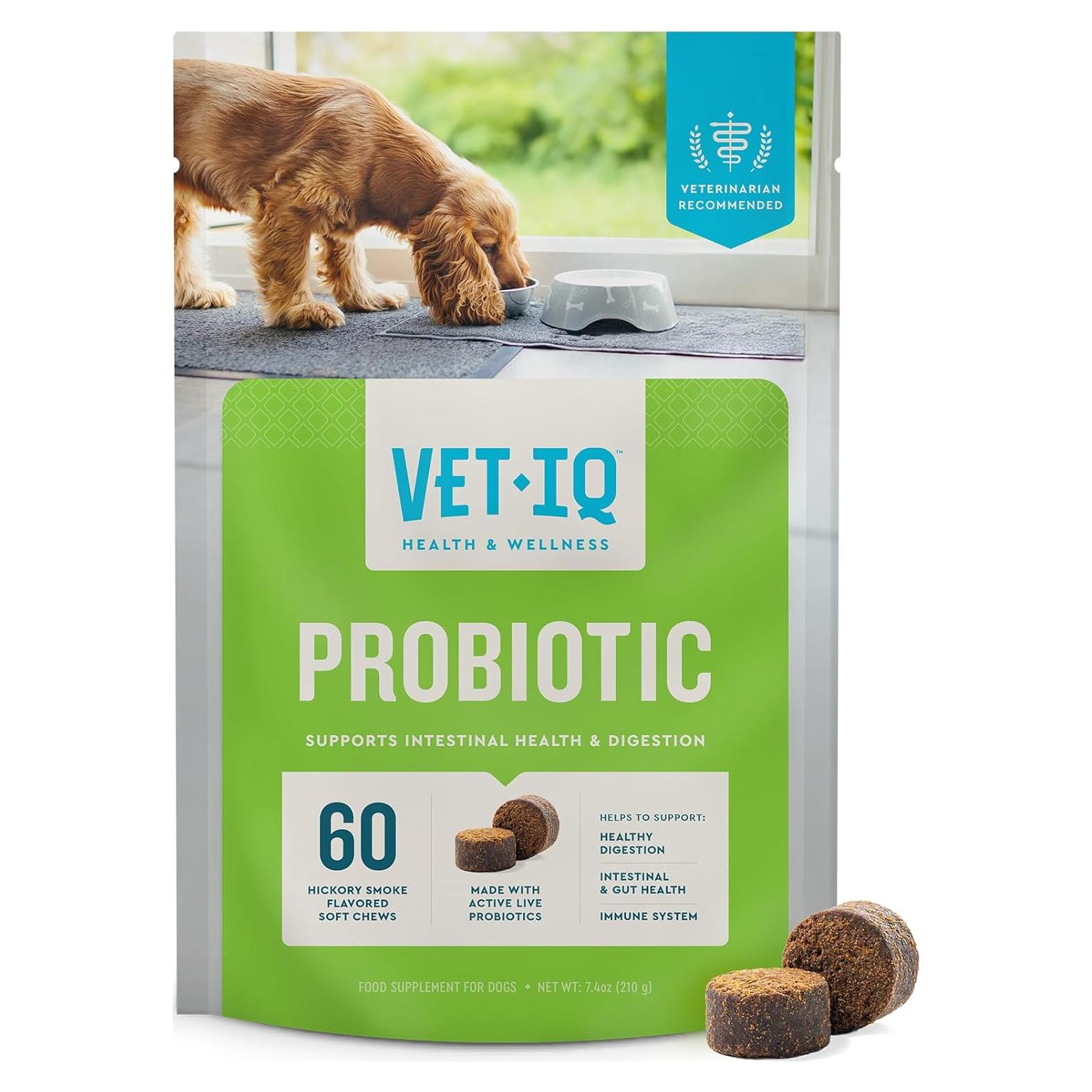 Suplemento Probiotico VetIQ para Perros 60 Masticables Digestivos