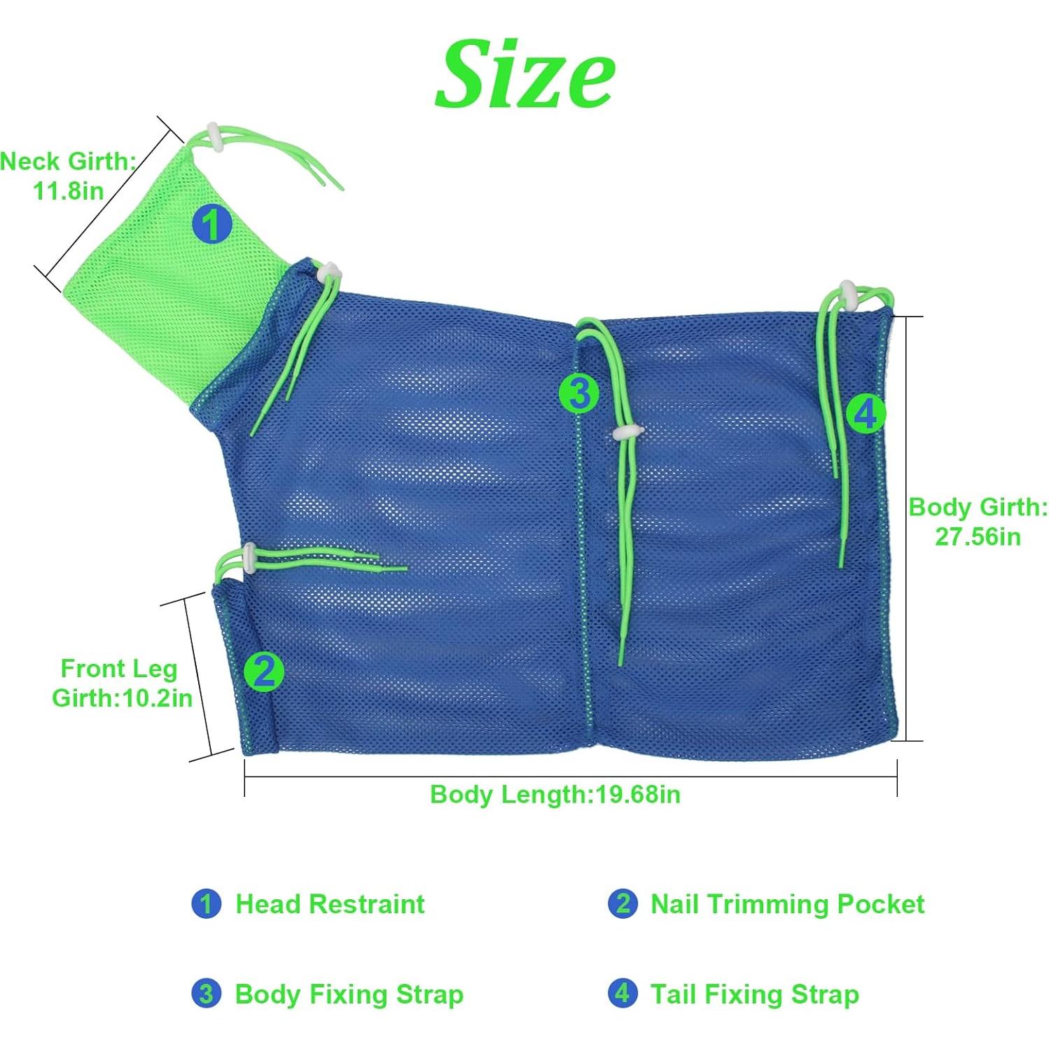 Bolsa de Ducha para Gatos Catcan - Malla Suave Ajustable 70 cm