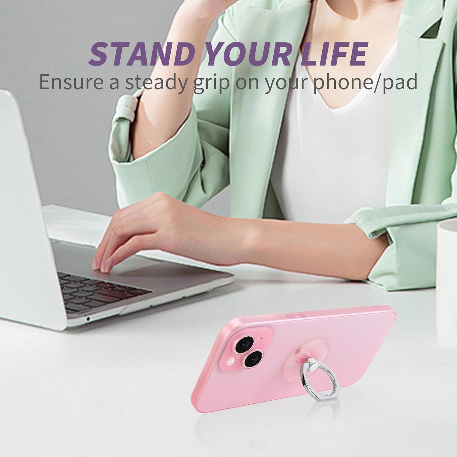 Soporte de Anillo para Teléfono Jsoerpay 2 Pack Transparente