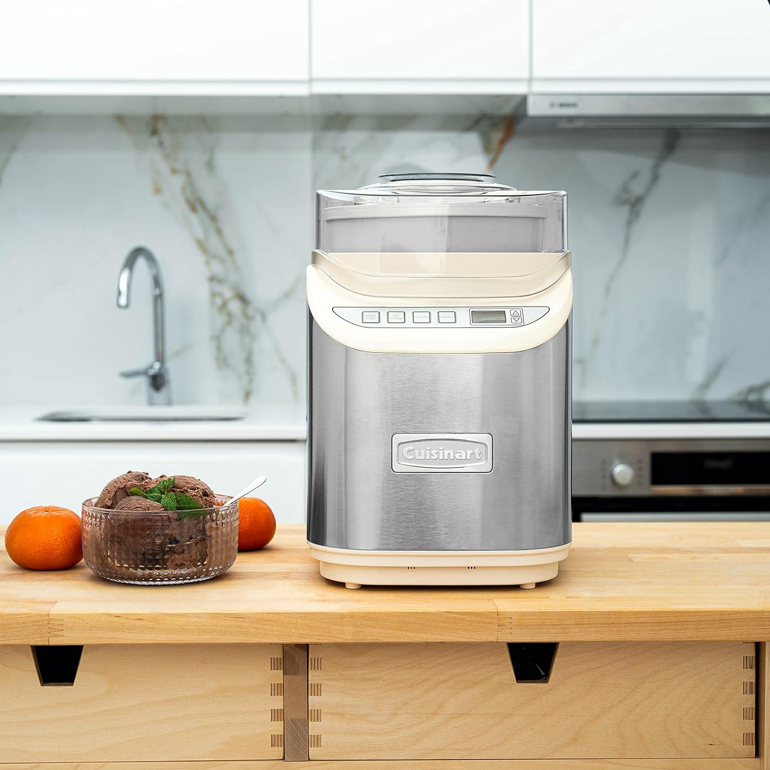 Máquina de Helados Cuisinart ICE-70CRM 2L con Pantalla LCD