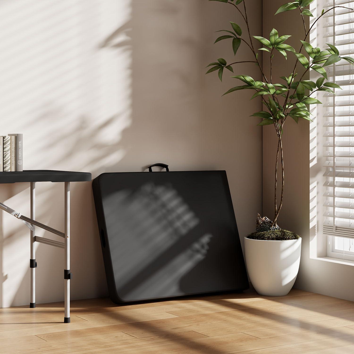 Mesa Plegable Rectangular OS MOTOR 183 cm Negra Resistente