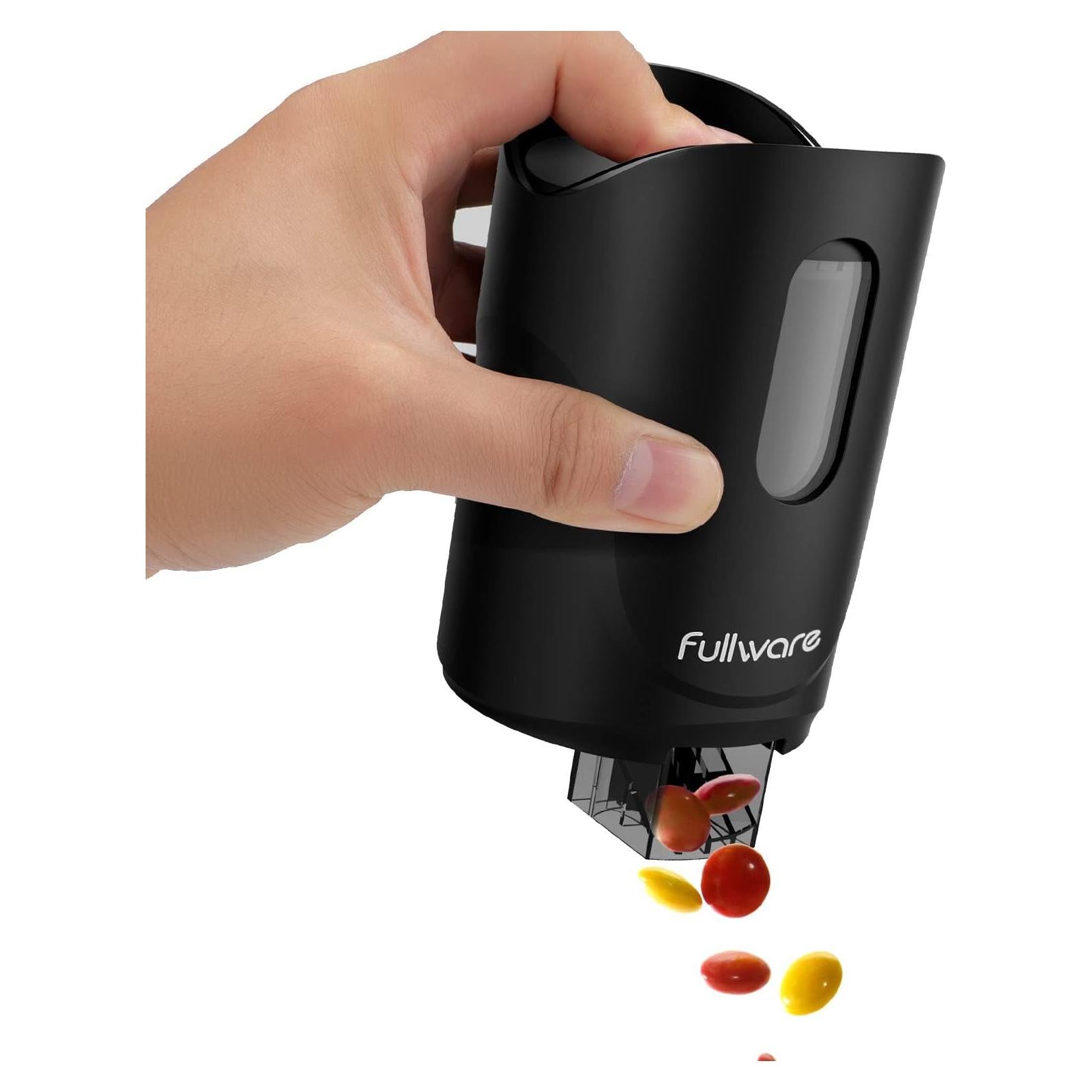 Dispensador de Snacks 9 oz Nuts Flowie Negro - Mantiene Manos Limpias