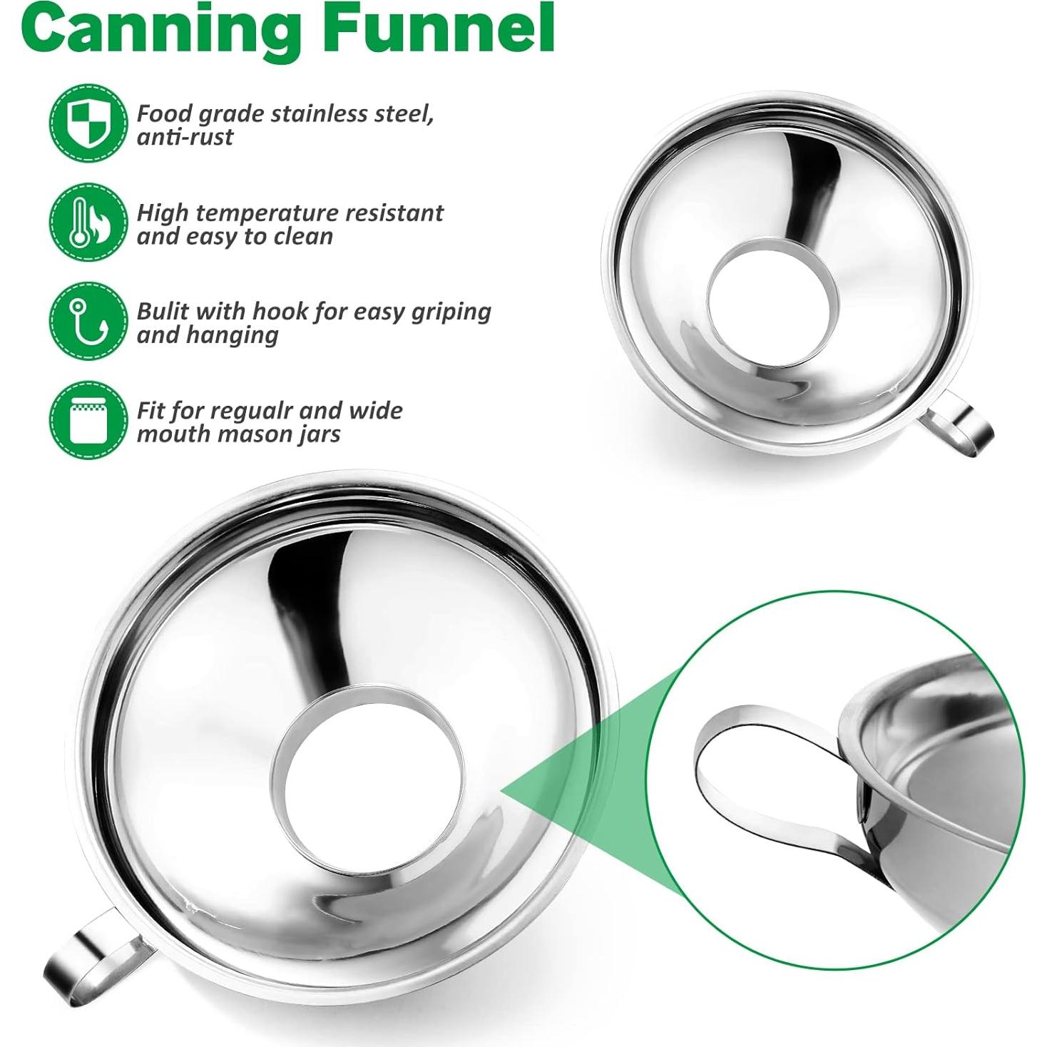 Juego de Embudos de Acero Inoxidable TRUSBER con Colador