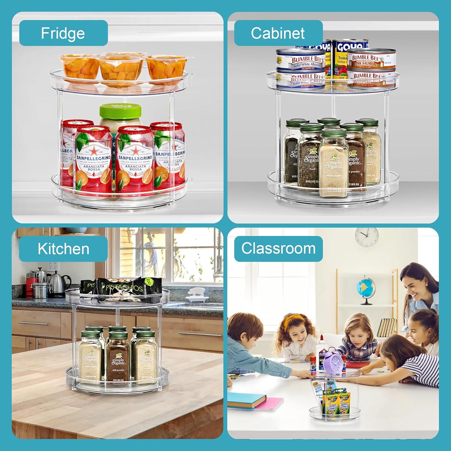 Organizador Giratorio Claro Sorbus 2 Niveles 23.5 cm