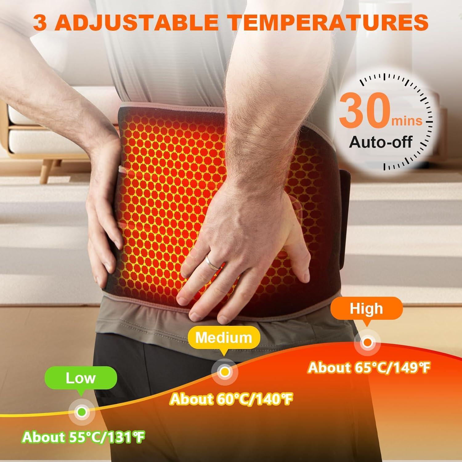 Almohadilla Térmica Inalámbrica Remo HW03 para Espalda 3 Temperaturas