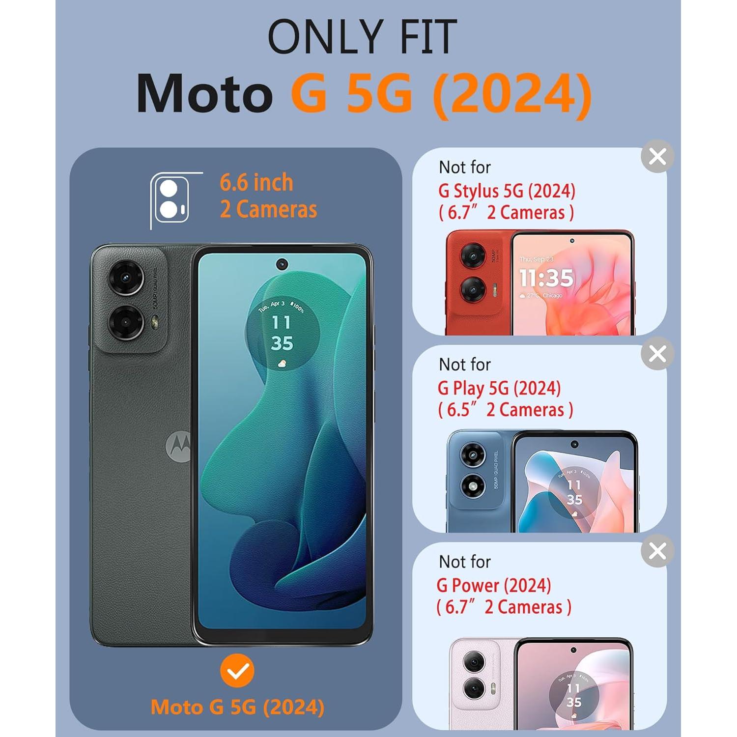 Funda FNTCASE para Motorola Moto G 5G 2024 Doble Capa