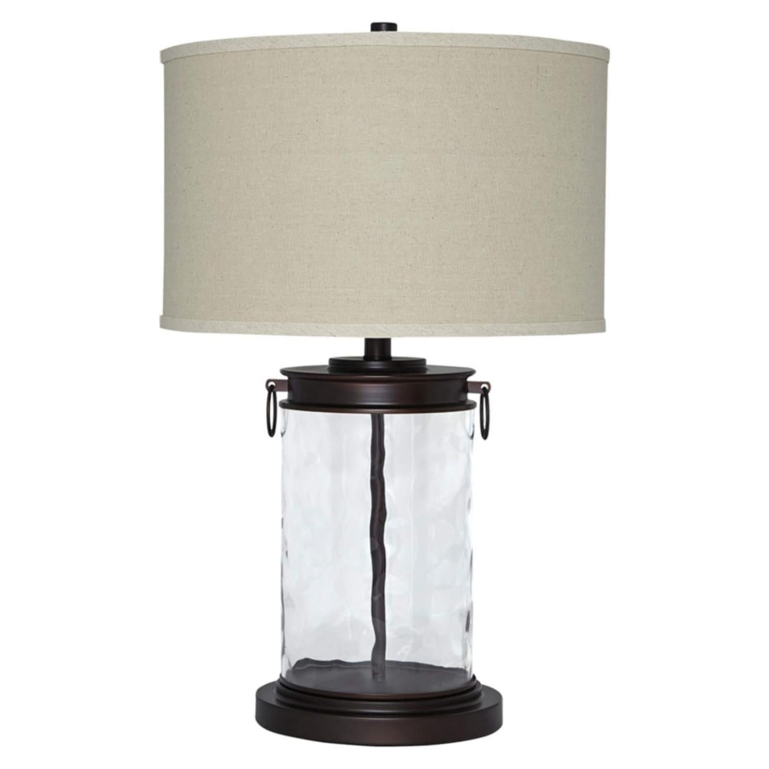 Lámpara de mesa Ashley Tailynn 66 cm vidrio y bronce