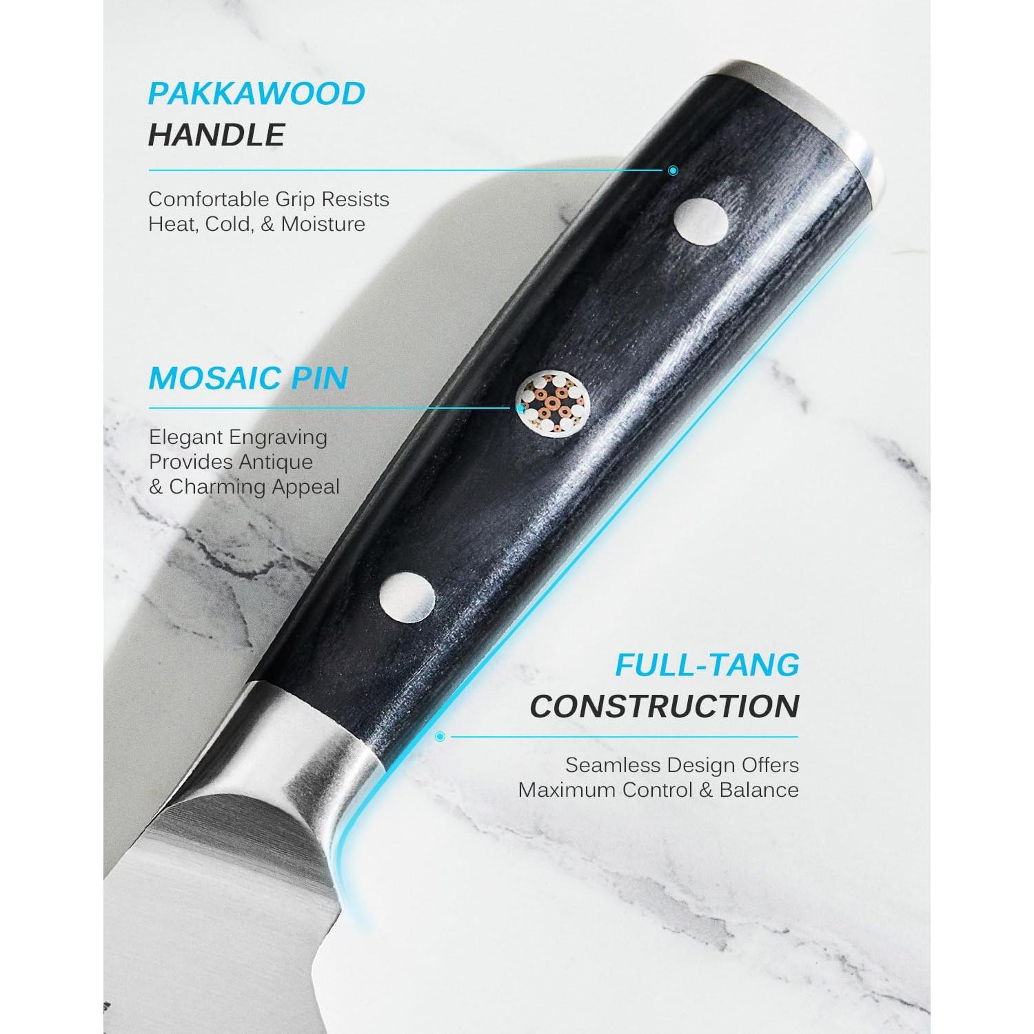 Cuchillo Deshuesador KYOKU 16.5 cm Acero Alto Carbono Pakkawood