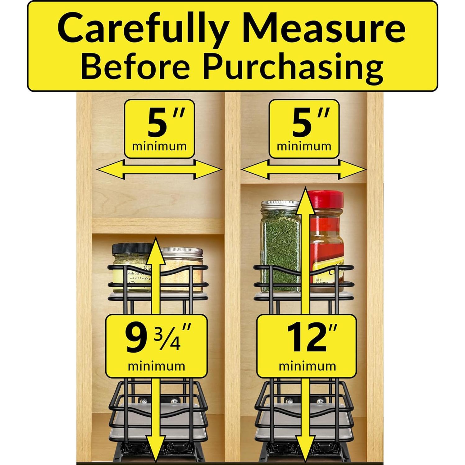 Organizador de Especias Extraíble LYNK PROFESSIONAL 10.8 cm Negro