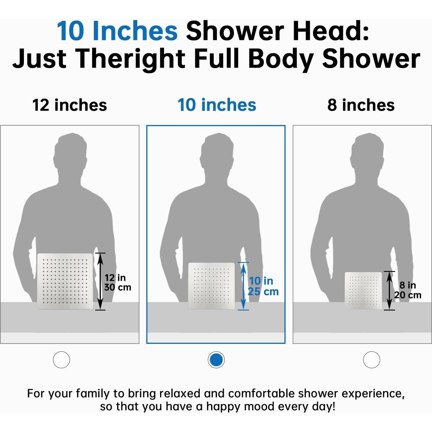 Cabezal de Ducha G-Promise 10" Cuadrado Metal Niquelado