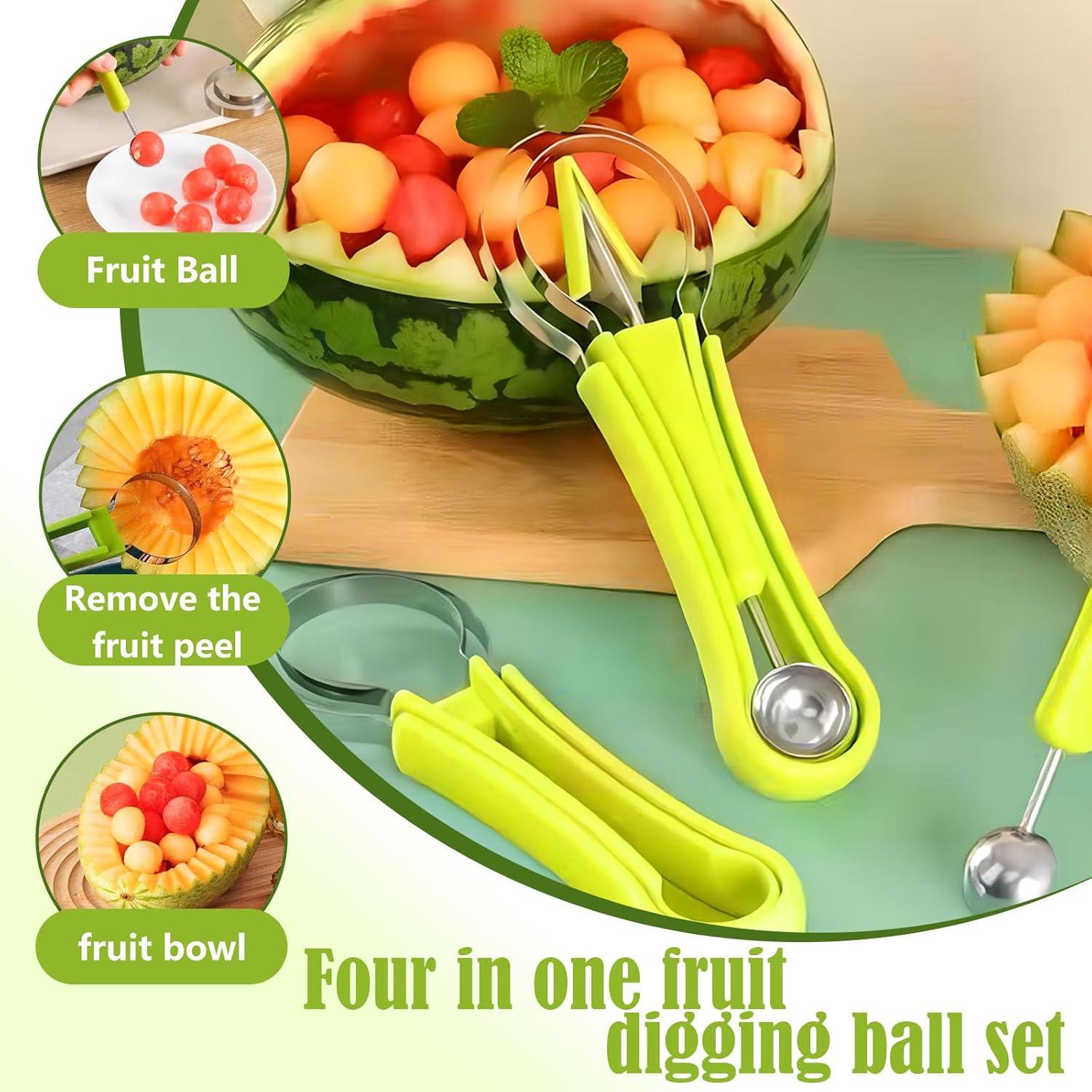 Conjunto de cucharas para melón Suuker 4 en 1 acero inoxidable