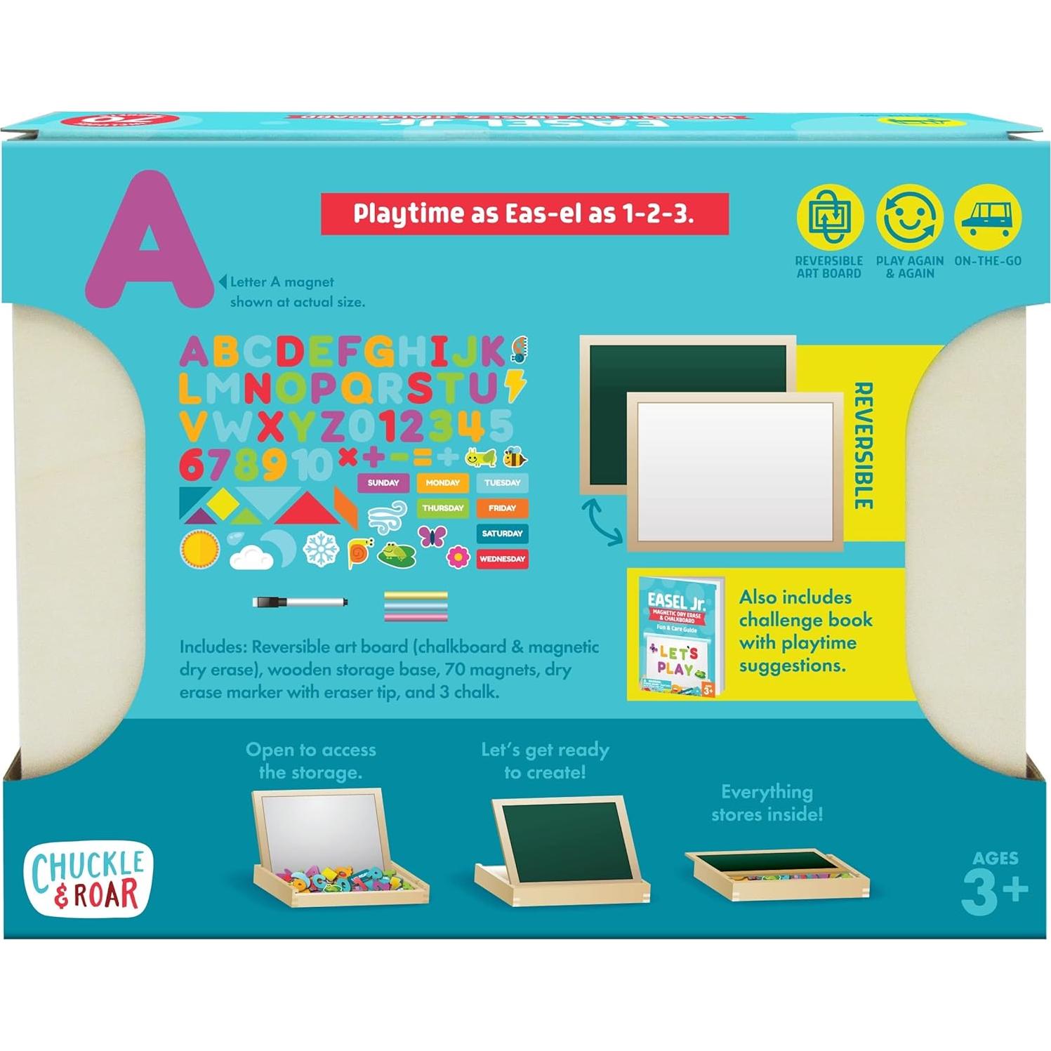 Chuckle & Roar Easel Jr. Tablero Magnético y de Tiza 24x19 cm