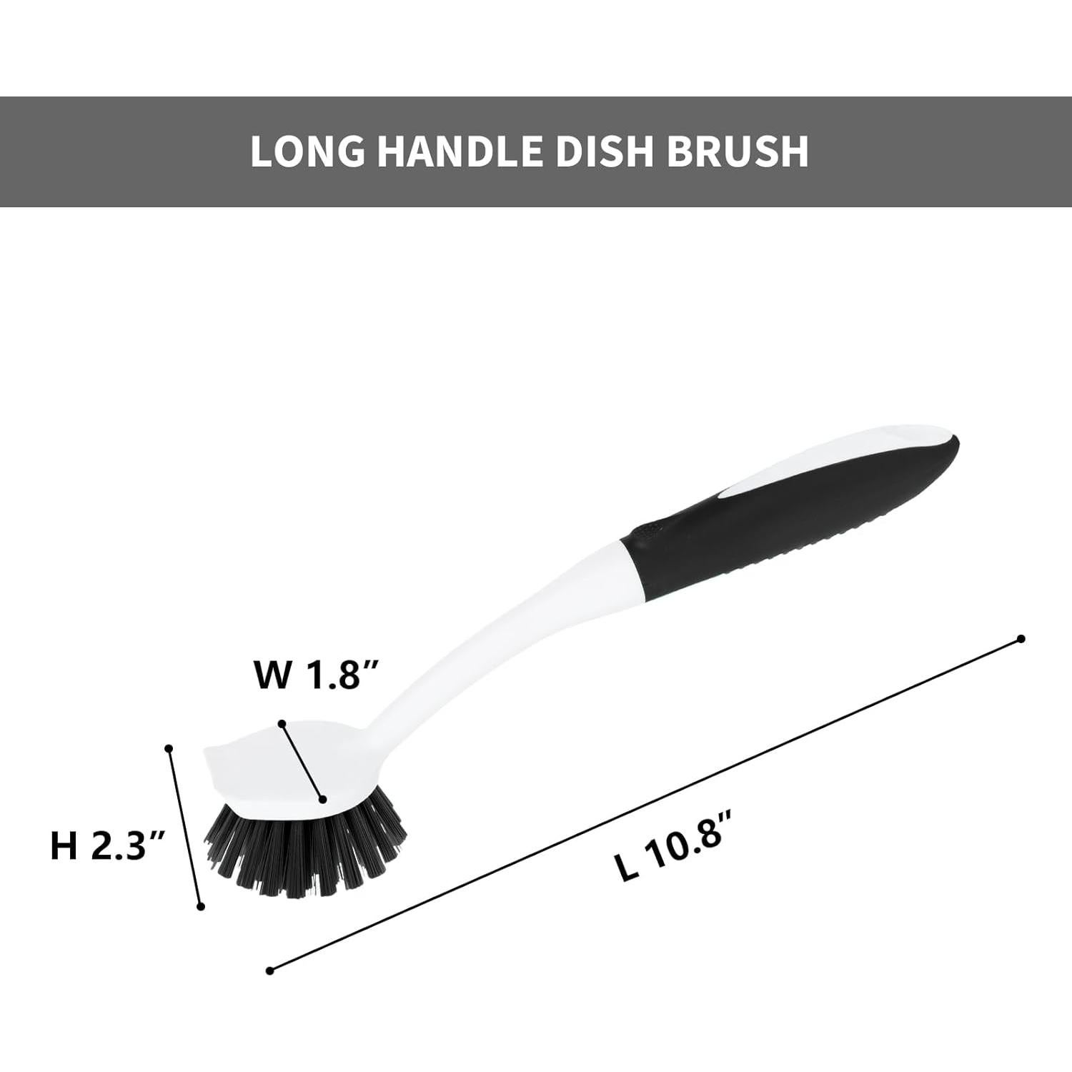 Cepillo de Platos HileSwan con Raspador - 2 Unidades Negro