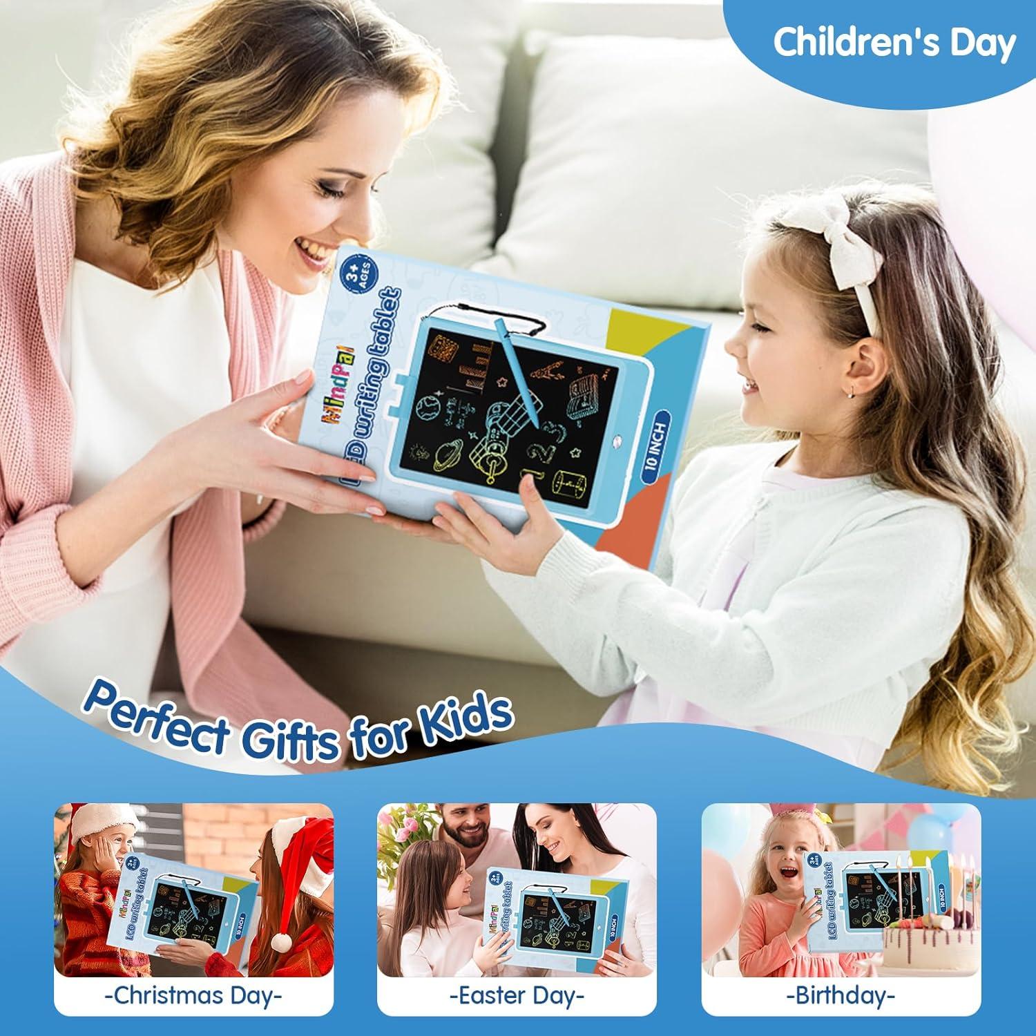 Tableta de Dibujo 10 Pulgadas MindPal LCD Azul para Niños