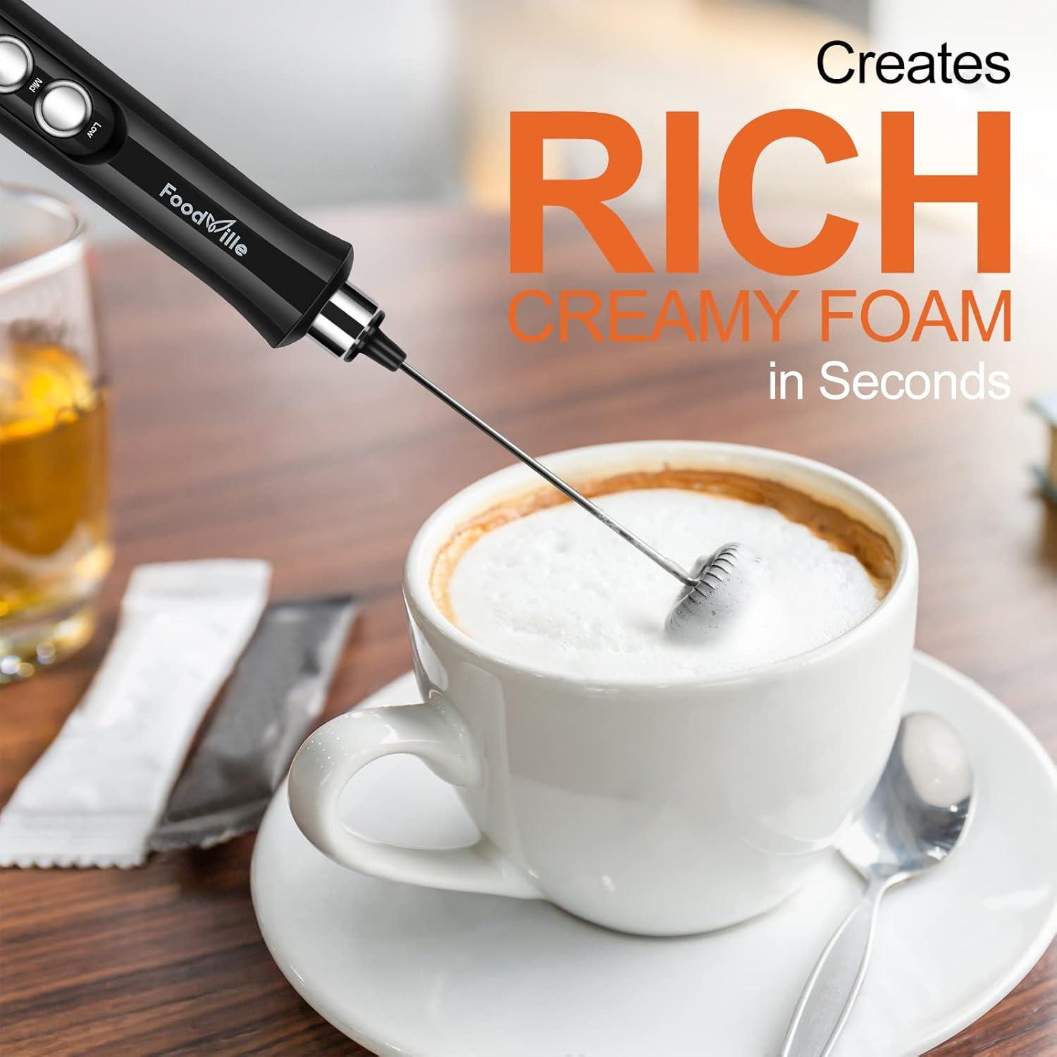 Espumador de Leche FoodVille MF02 Recargable 3 Velocidades