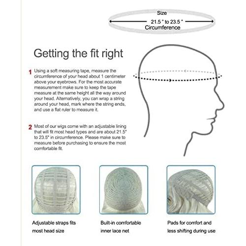 Peluca Malvada Madrastra HPO Pompadour Corazón Gris Plateado