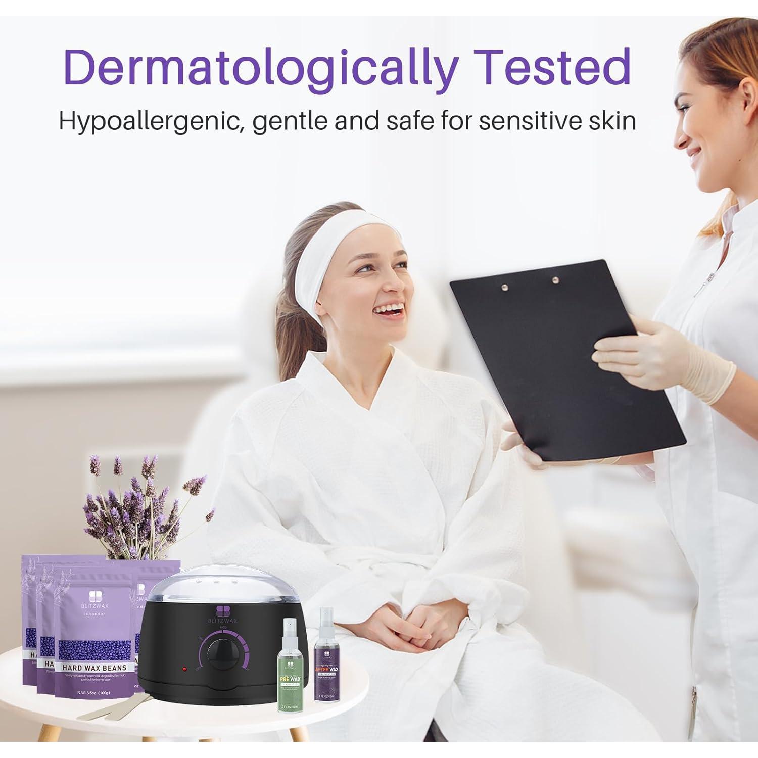 Kit de Depilación BLITZWAX con Calentador de Cera y 28 Accesorios