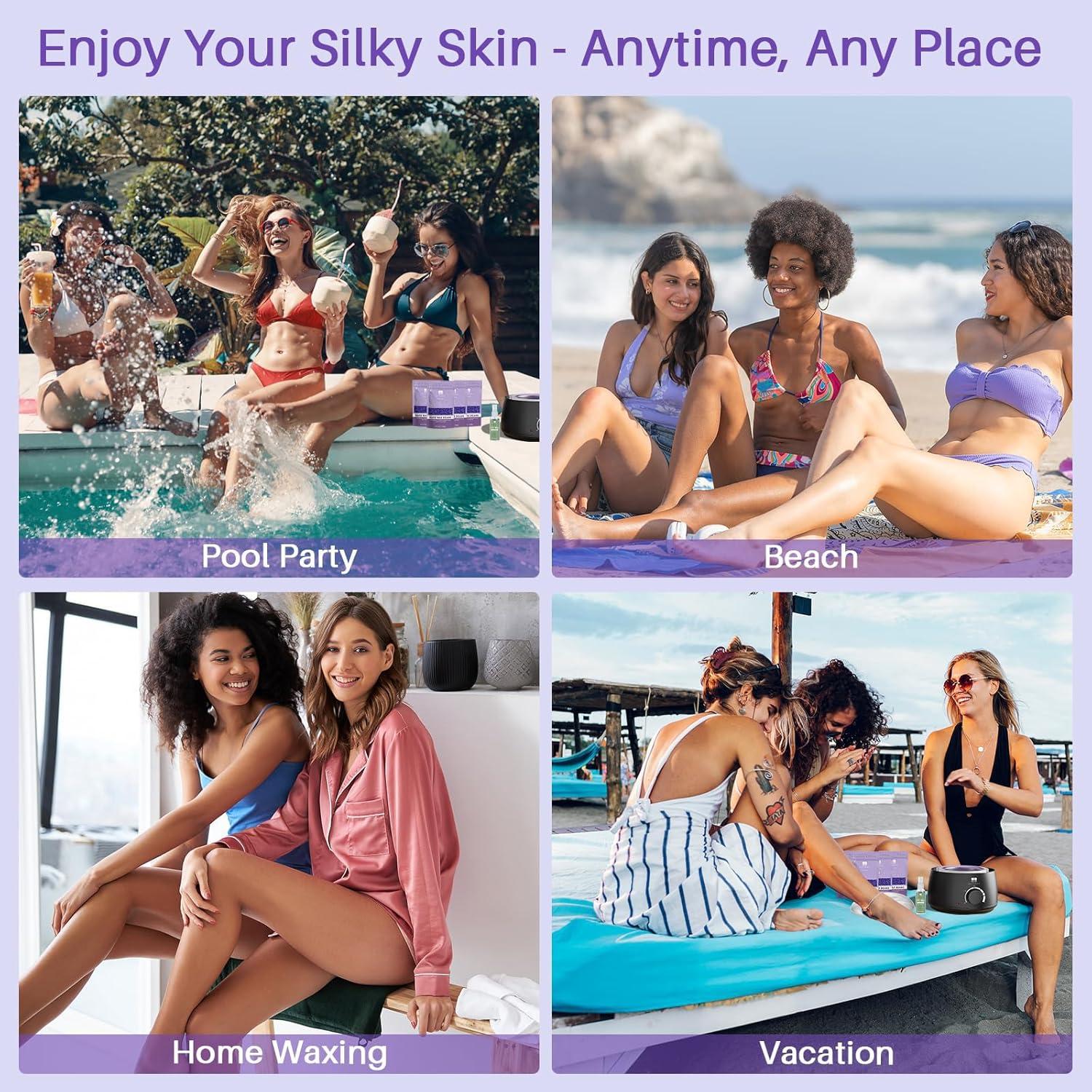 Kit de Depilación BLITZWAX con Calentador de Cera y 28 Accesorios