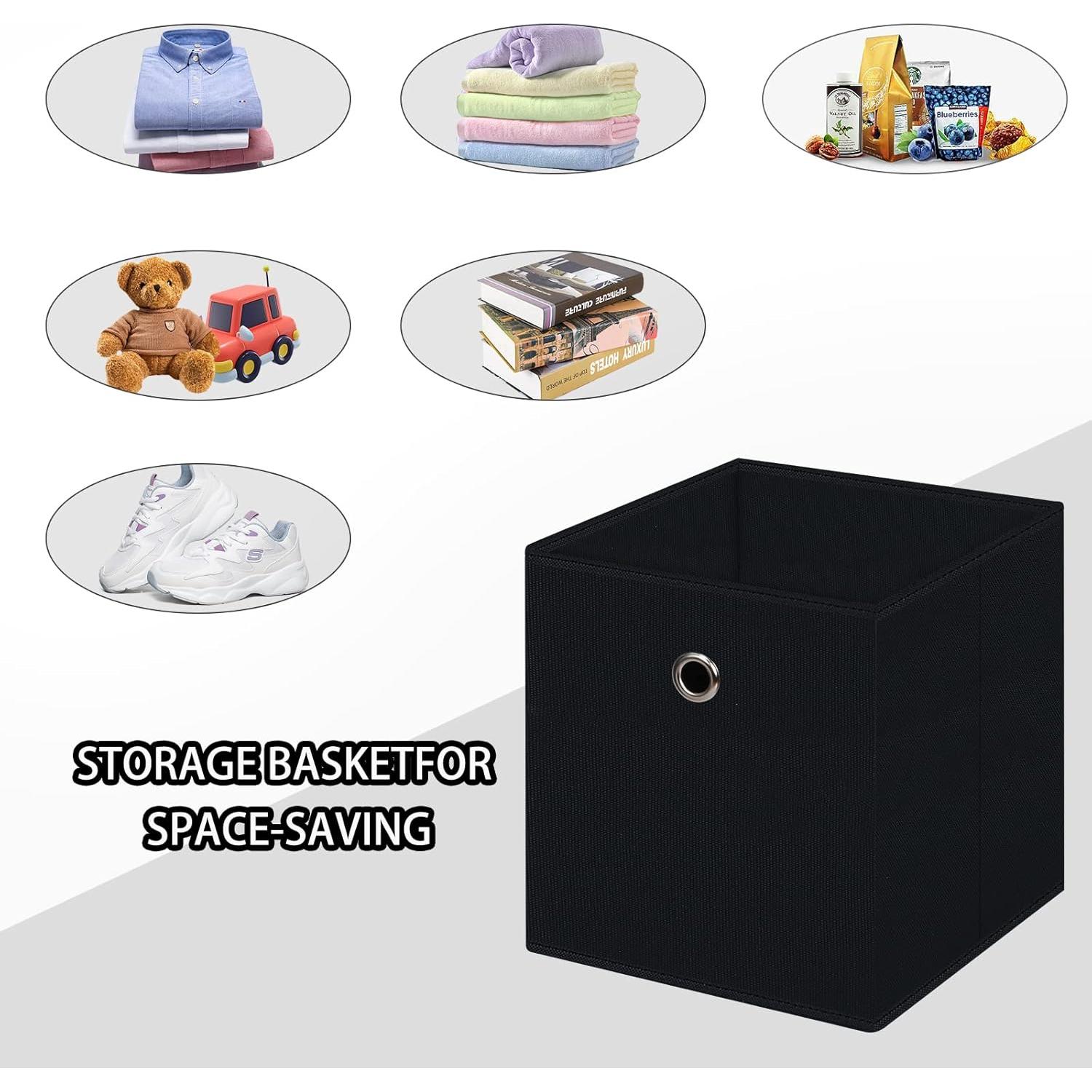 Cajas de Almacenamiento Plegables NieEnjoy 3 Piezas 11L Negras