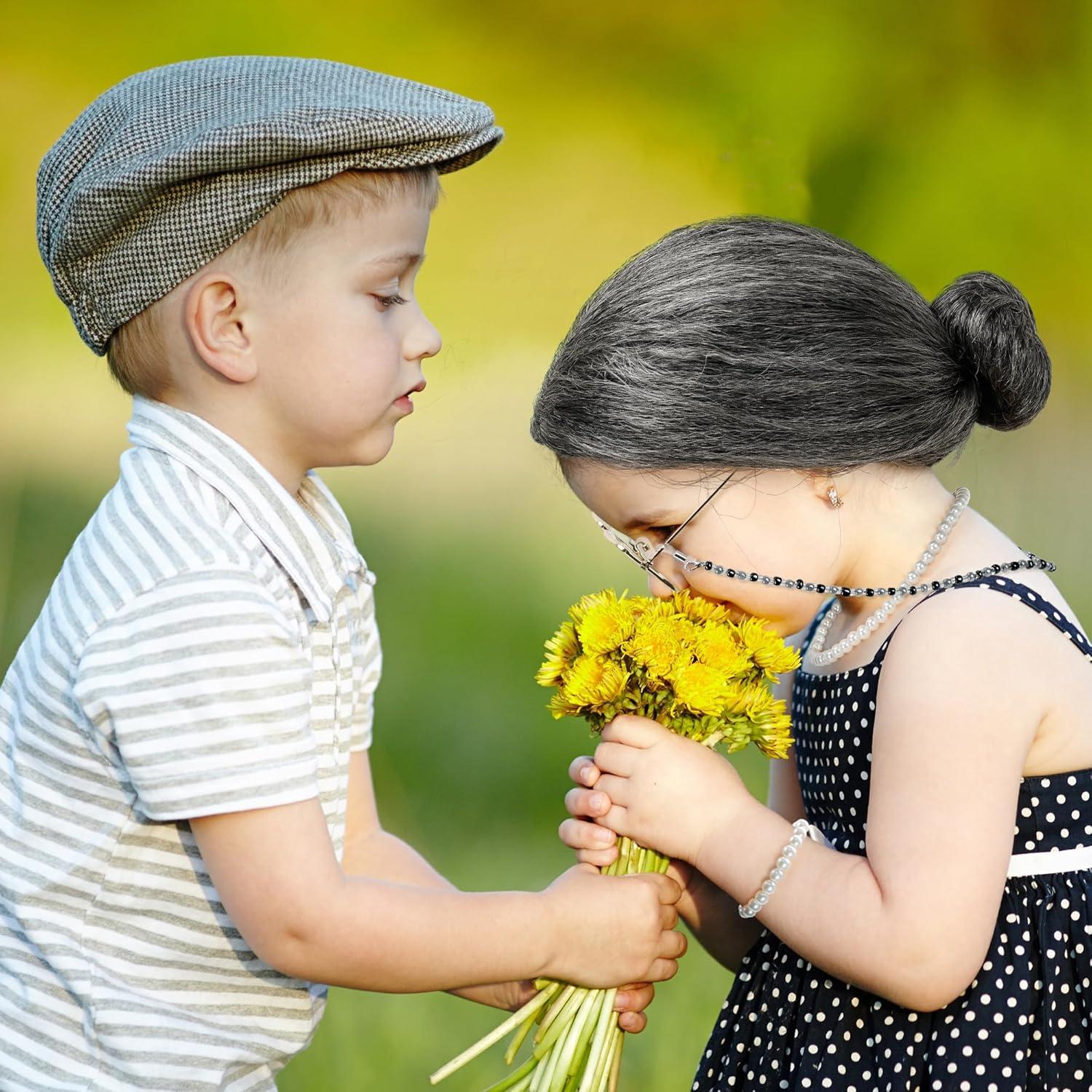 Disfraz de Vieja para Niñas Huskein con Peluca y Accesorios