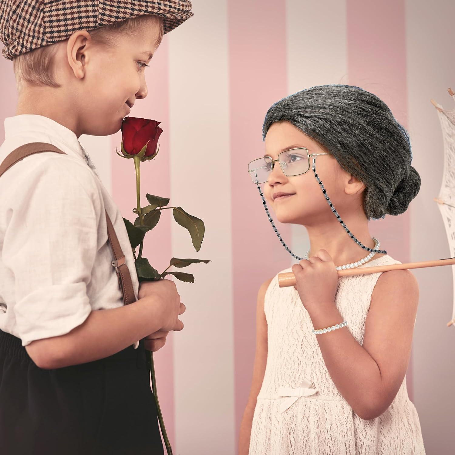 Disfraz de Vieja para Niñas Huskein con Peluca y Accesorios