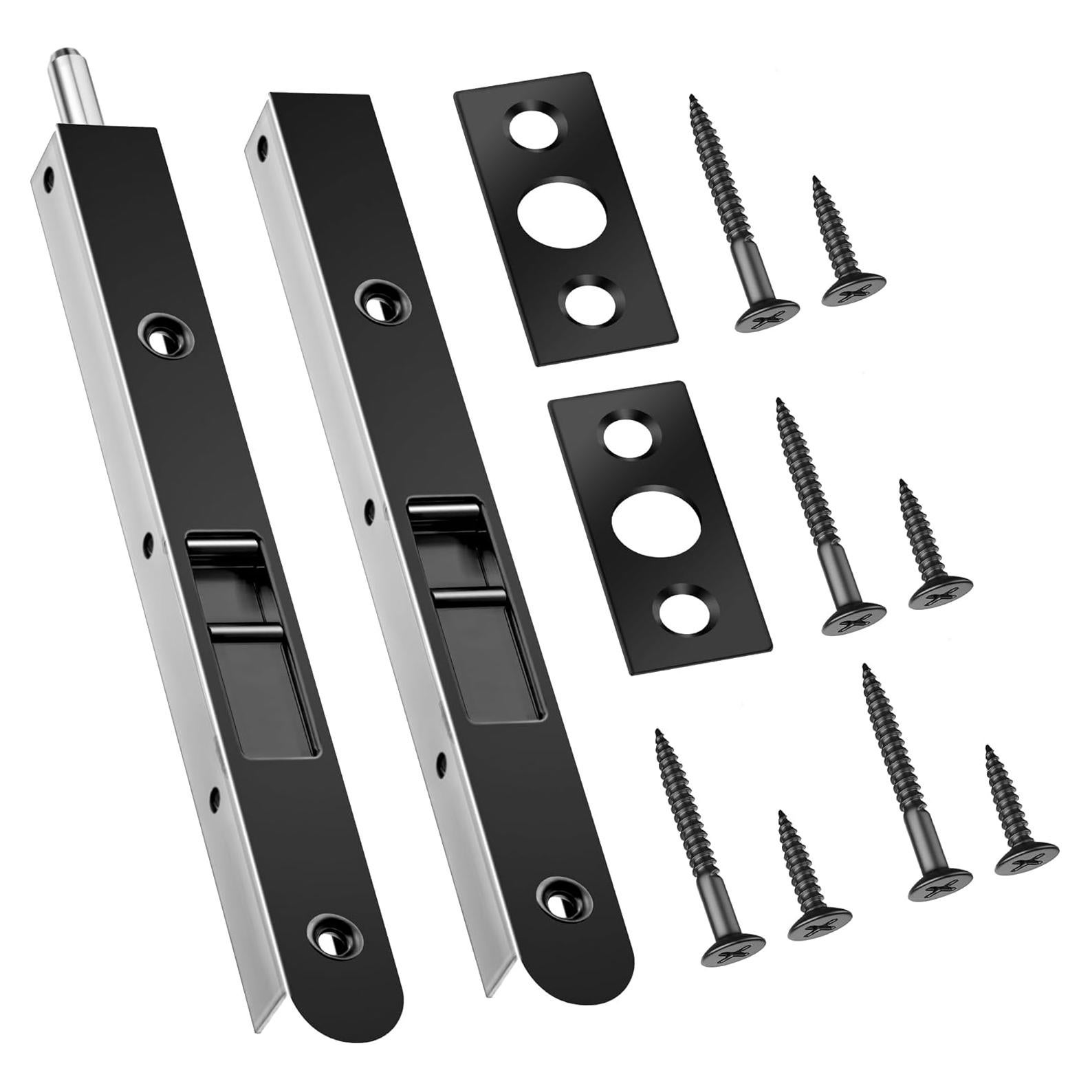 Paquete de 2 pernos de cierre Ceoighe 17.78 cm color negro