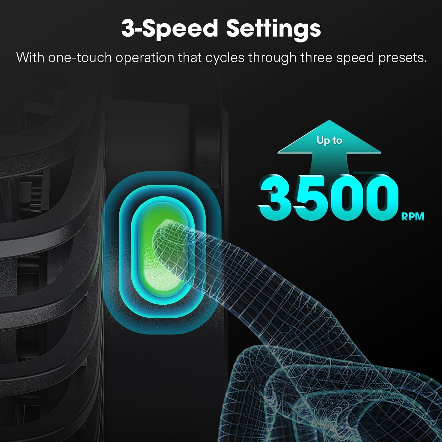 Ventilador de Clip VIVOSUN D4 10 cm 3 Velocidades Ajustable