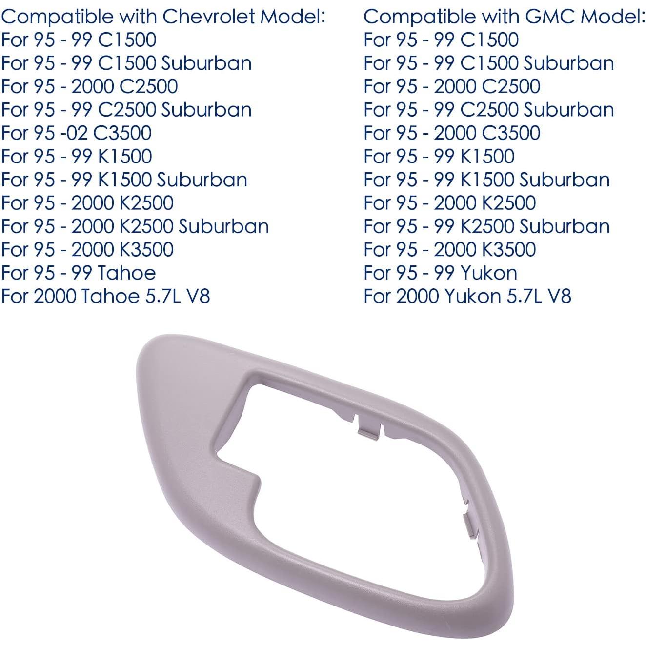 Moldura de Manija de Puerta Interior Lcyolada para Chevy GMC 1995-2000