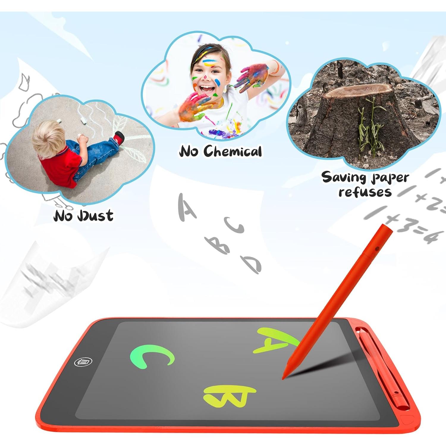 Tableta de Escritura LCD SOOOO 10" 2 Paquetes Verde+Rojo