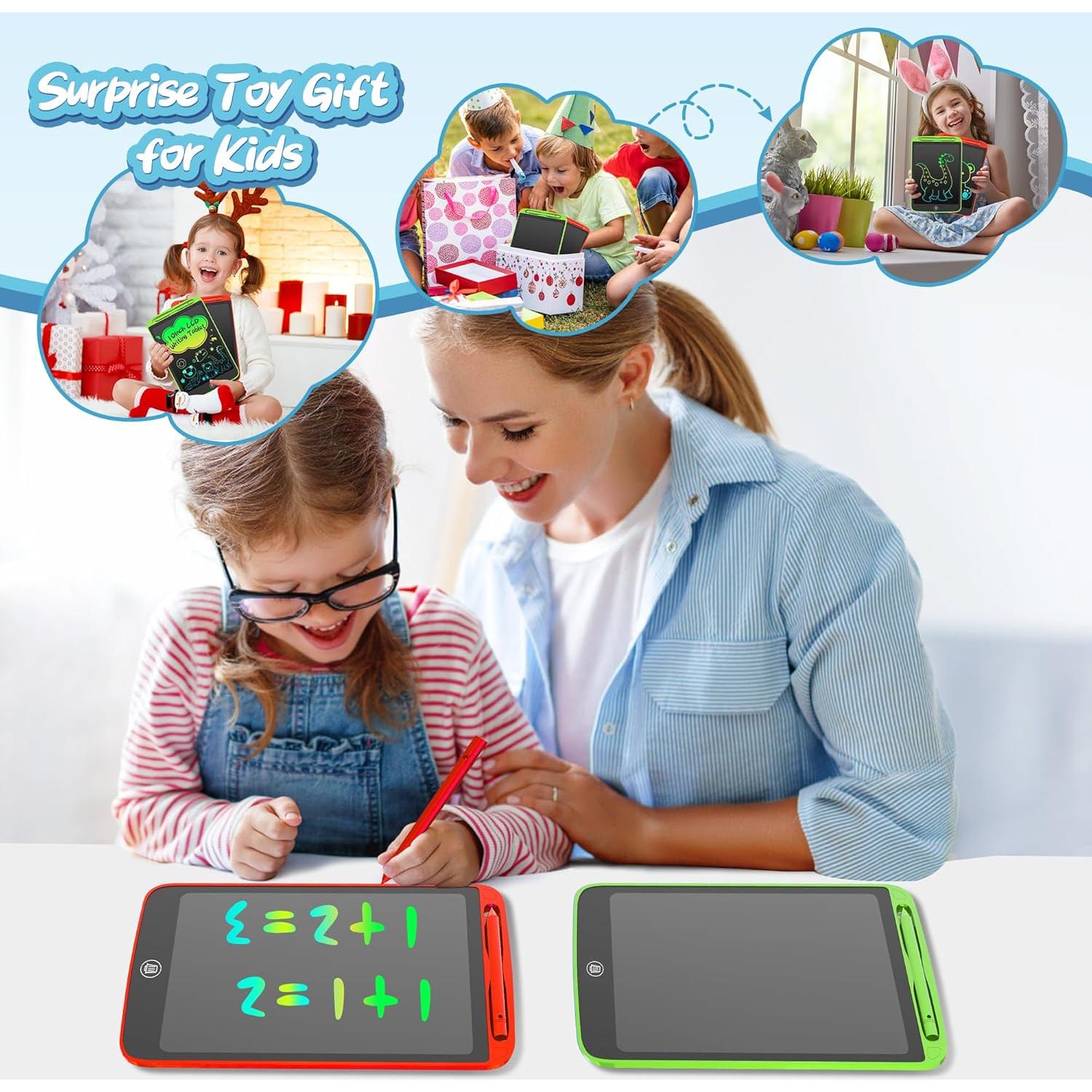 Tableta de Escritura LCD SOOOO 10" 2 Paquetes Verde+Rojo